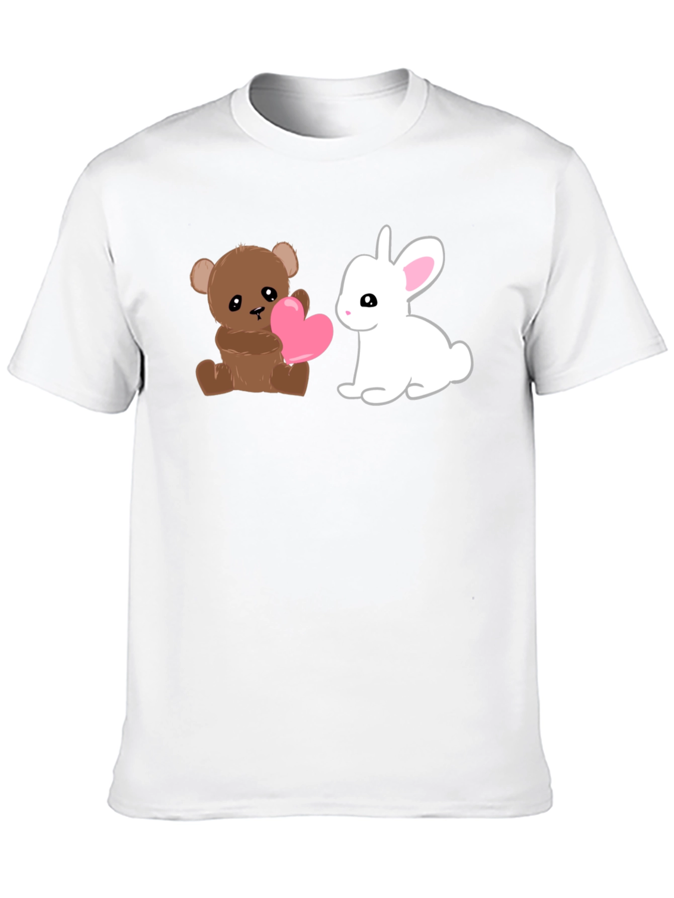 Black Cute Cartoon Animals Graphic T-Shirt view 10