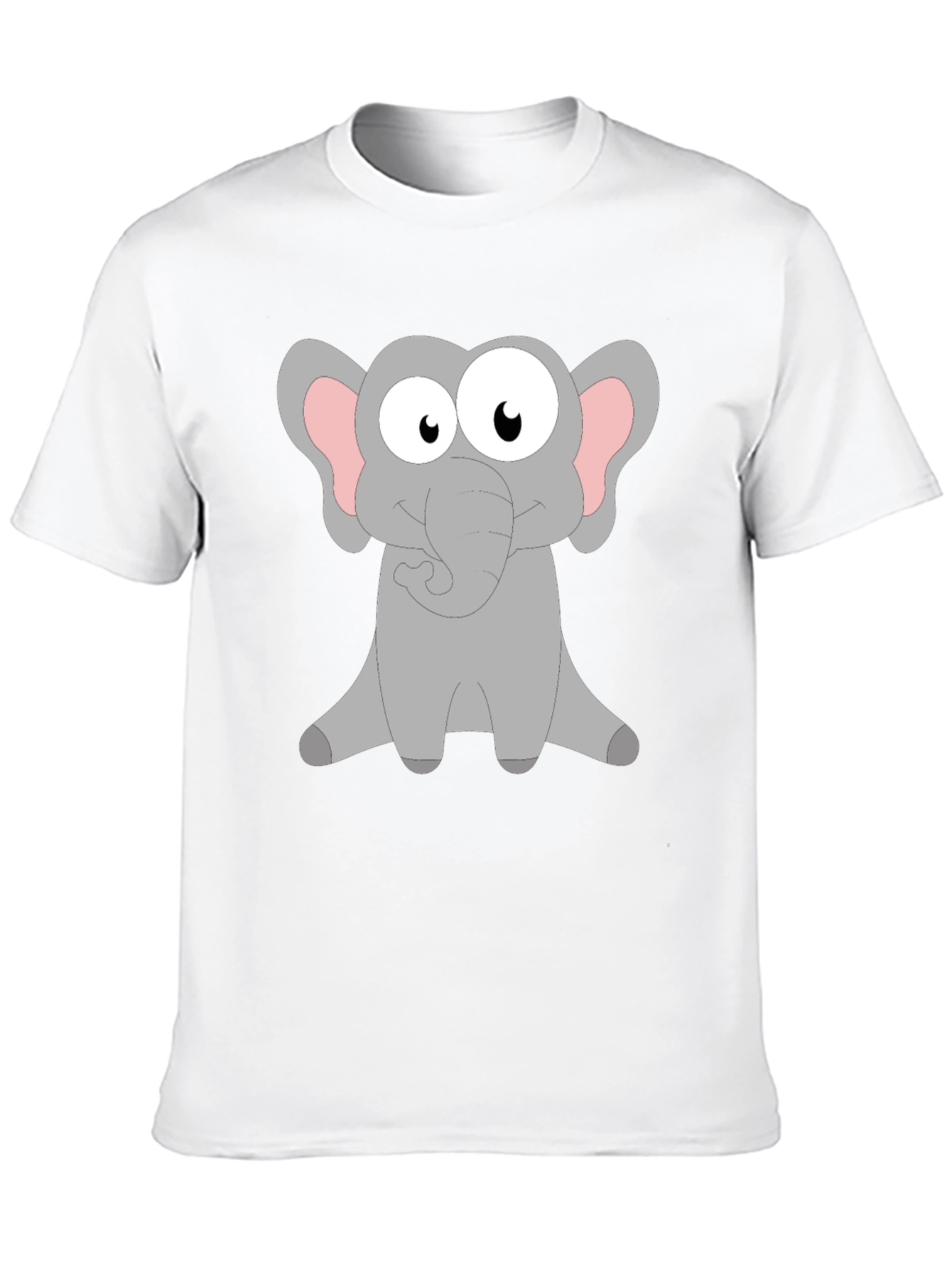 Black Cute Elephant Graphic Tee - Soft Cotton Blend view 10