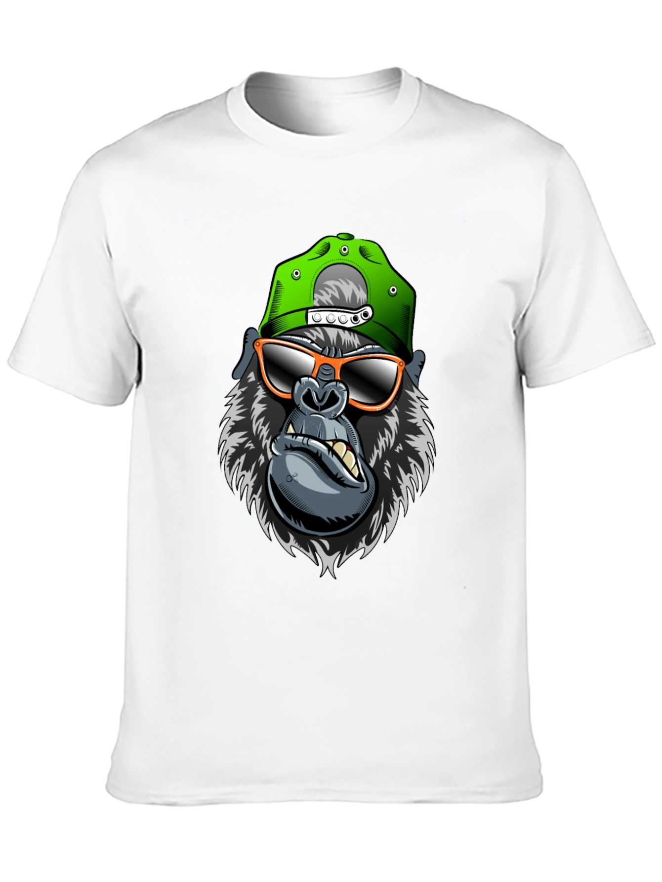 Black Cool Gorilla Graphic Tee view 10
