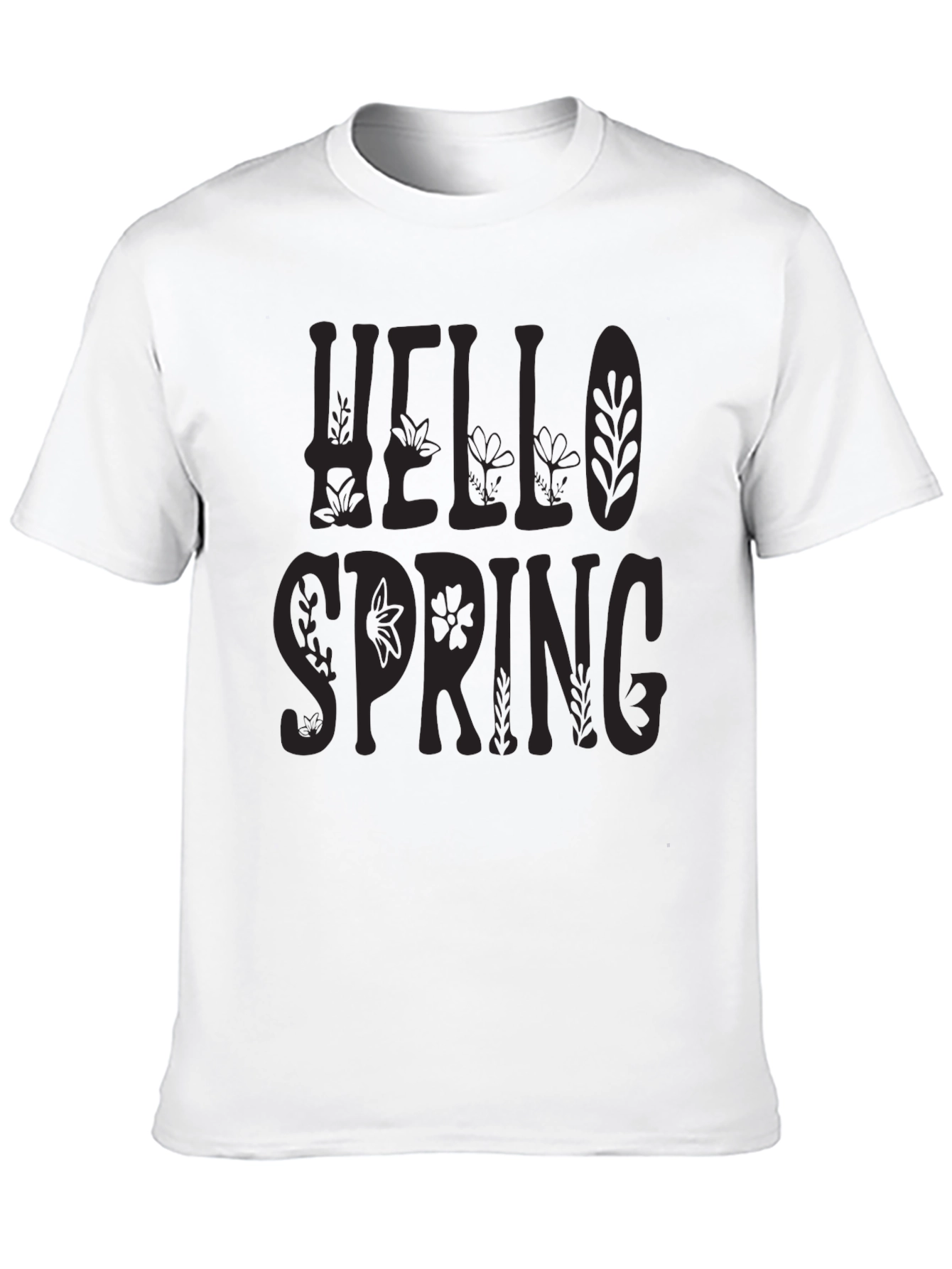 Black Hello Spring Graphic Tee - Black view 10