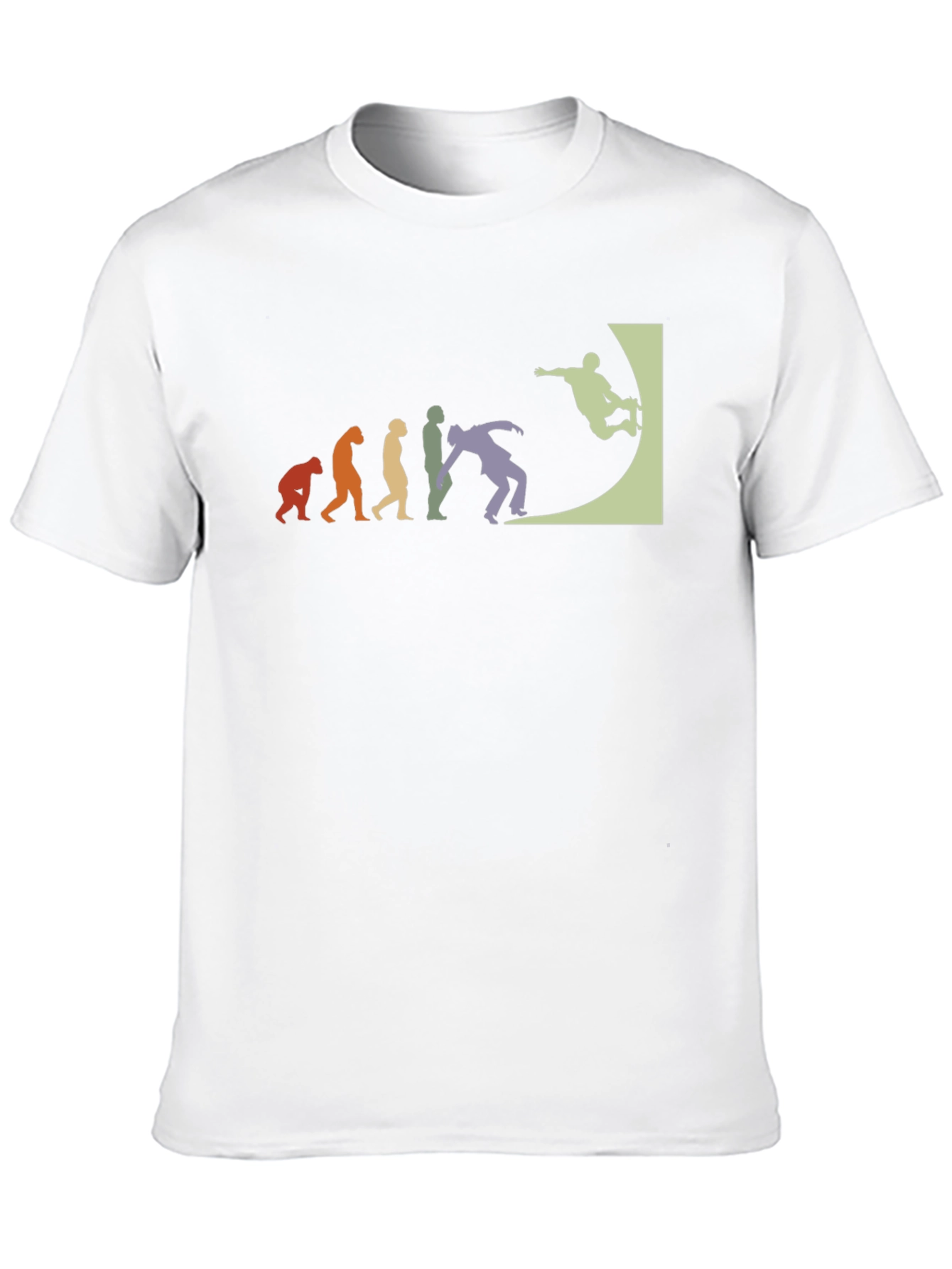 Black Skate Evolution T-Shirt - Black Cotton Tee view 10