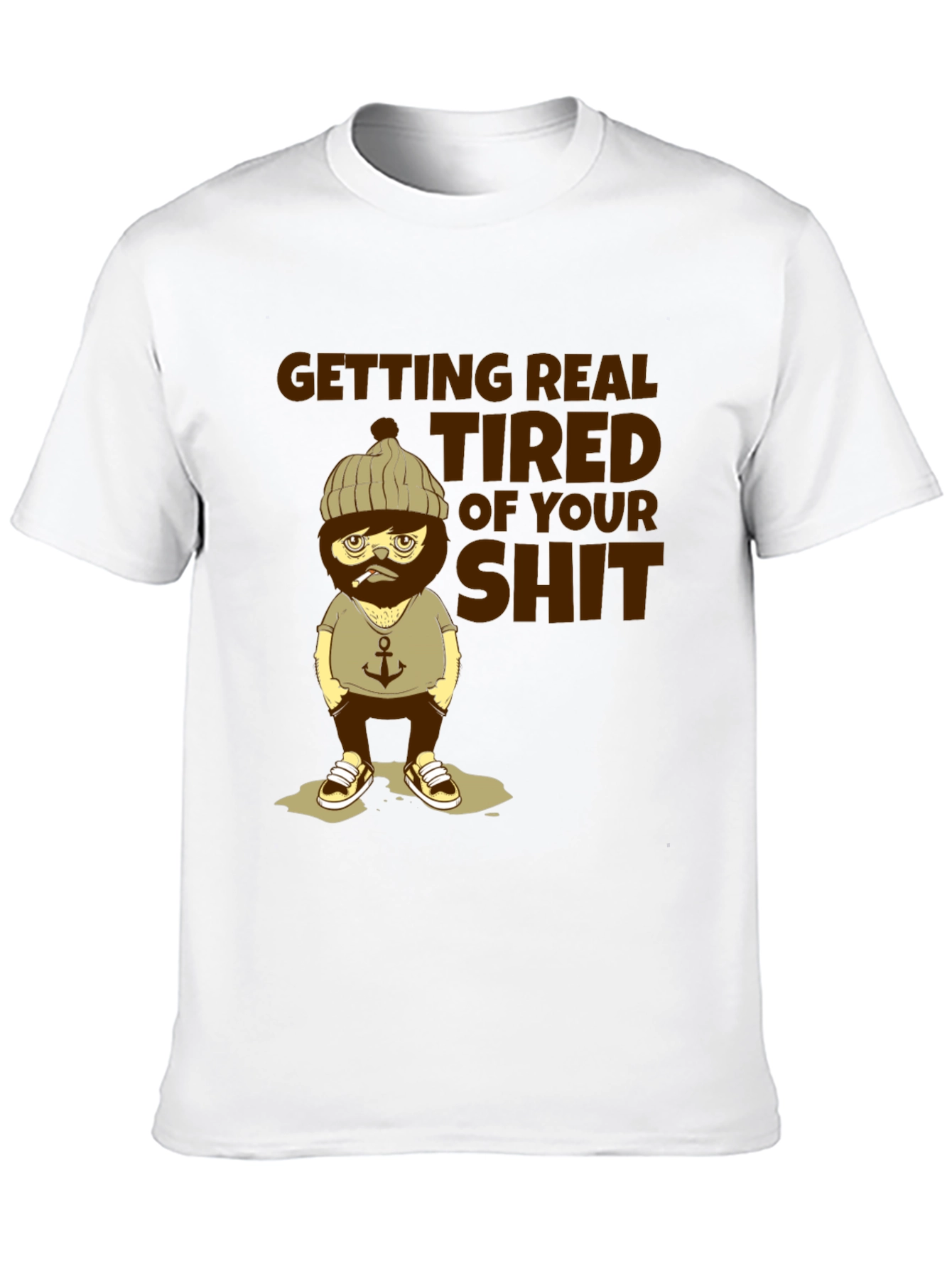 Black "Getting Real Tired" Graphic T-Shirt view 10