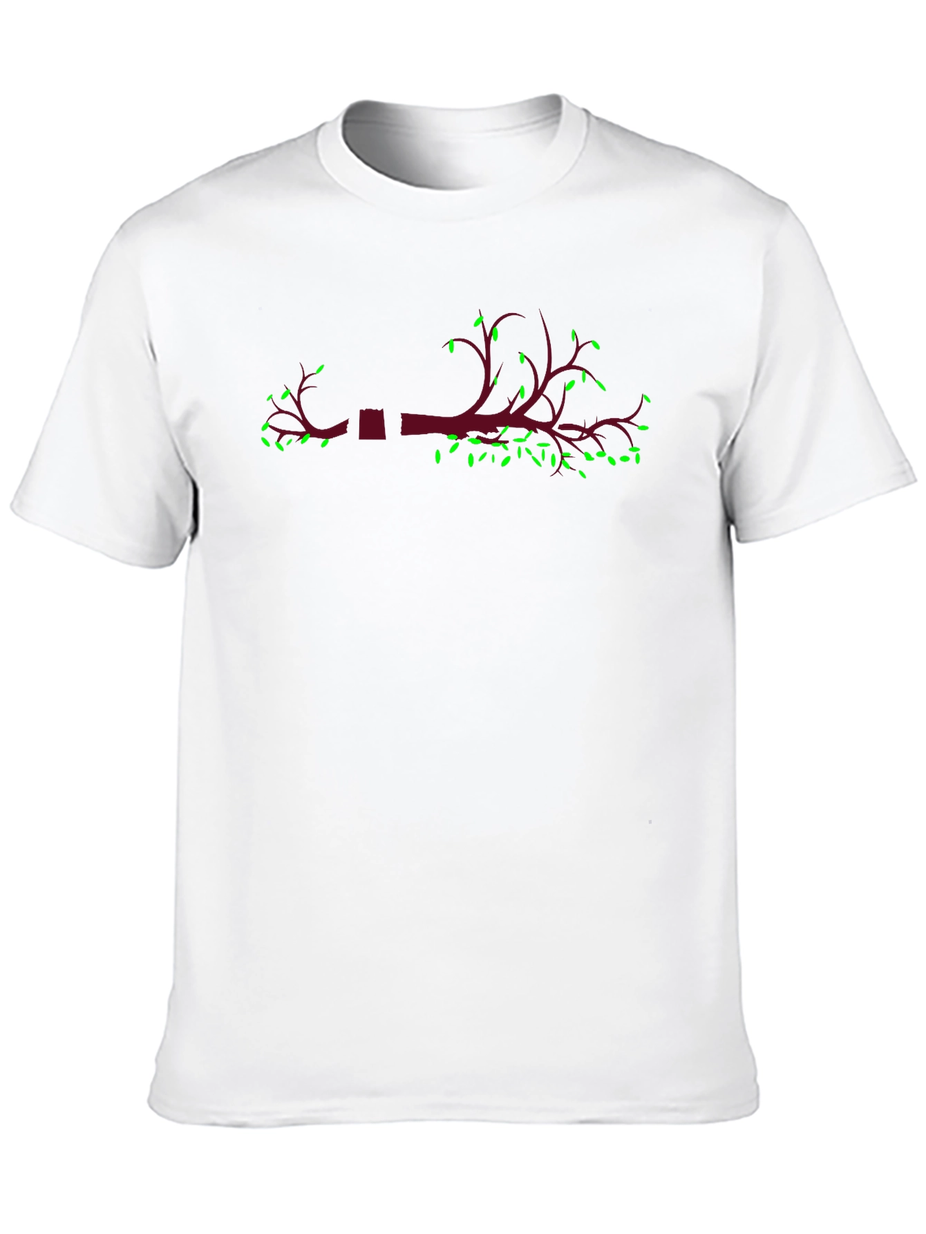 Black Nature Branch Graphic T-Shirt - Black view 10