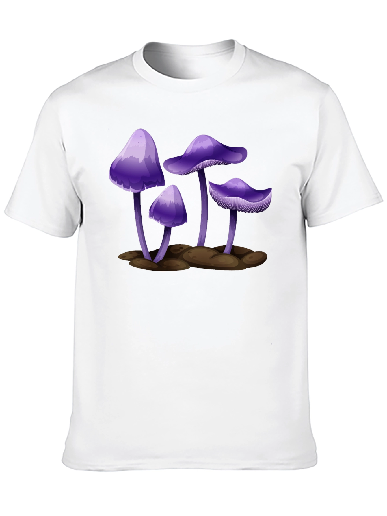 Black Purple Mushroom Graphic T-Shirt - Black view 10