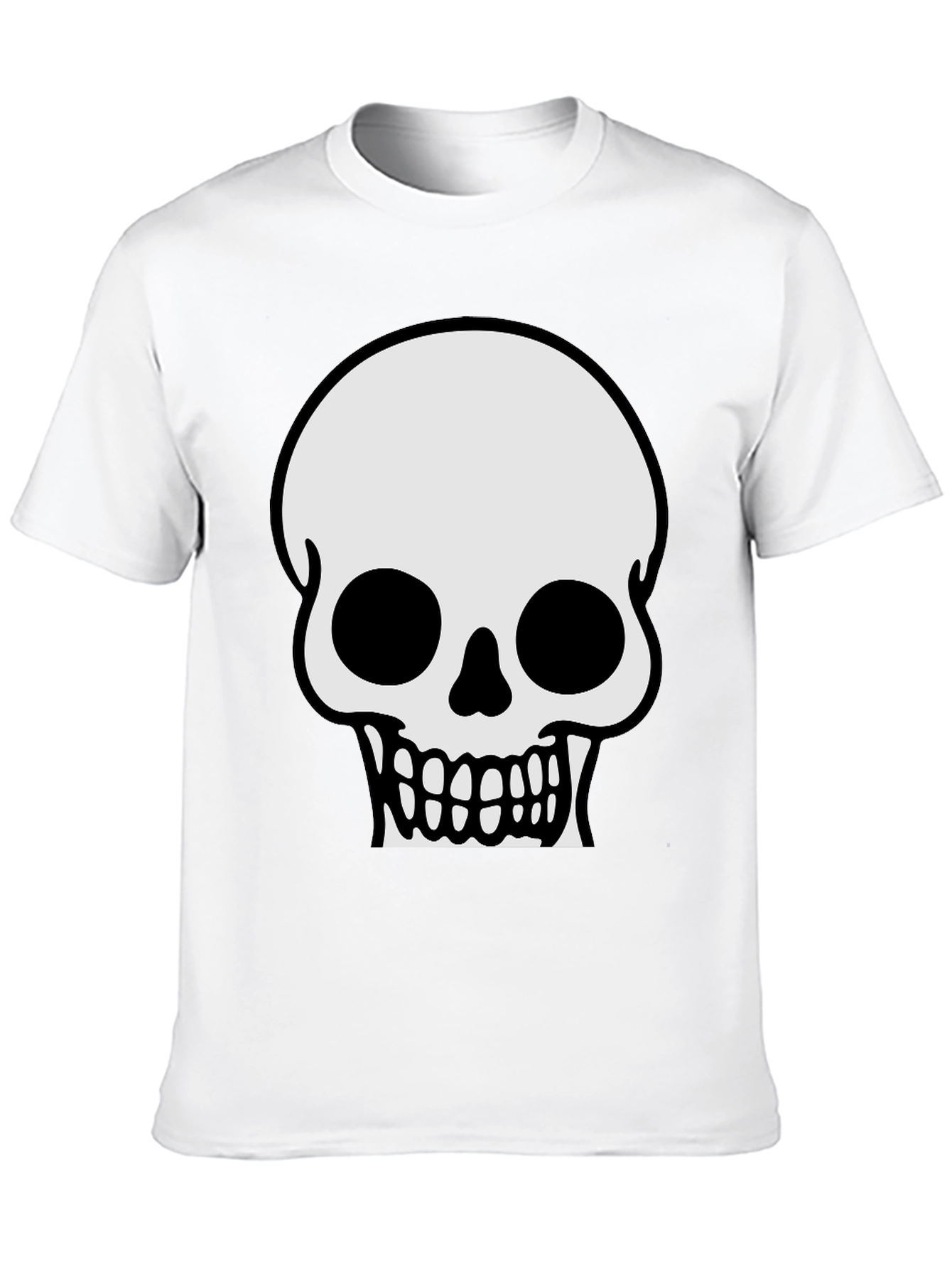 Black Skull Graphic T-Shirt - Classic Halloween Tee view 10