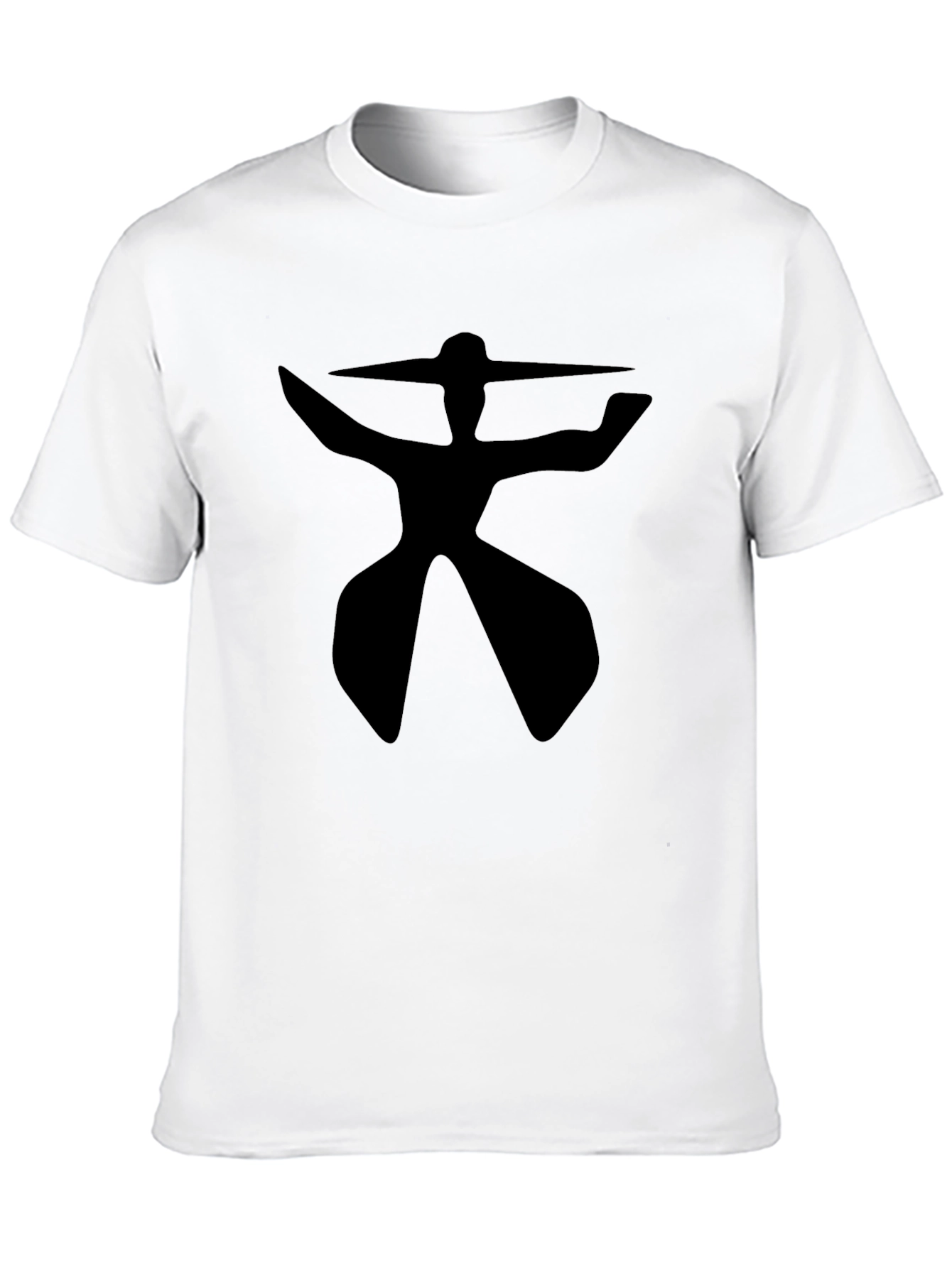 Black Abstract Figure Graphic Tee - Black view 10