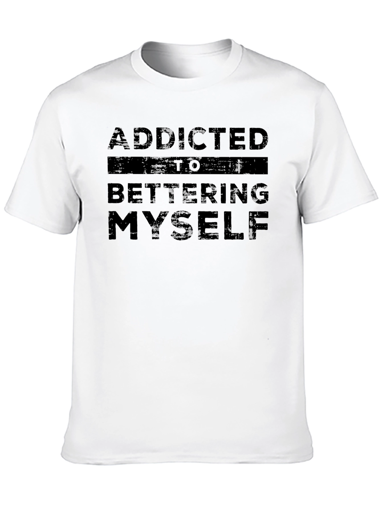 Black Addicted to Bettering Myself Graphic Tee view 10