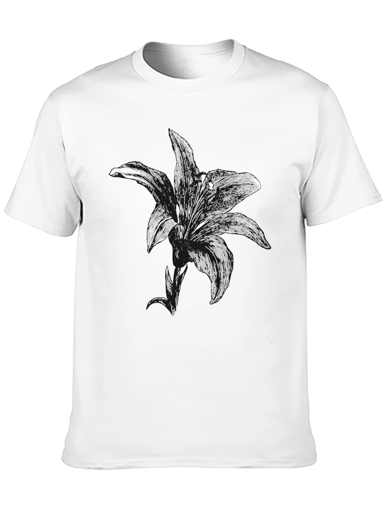 Black Men's Black Graphic Tee view 10