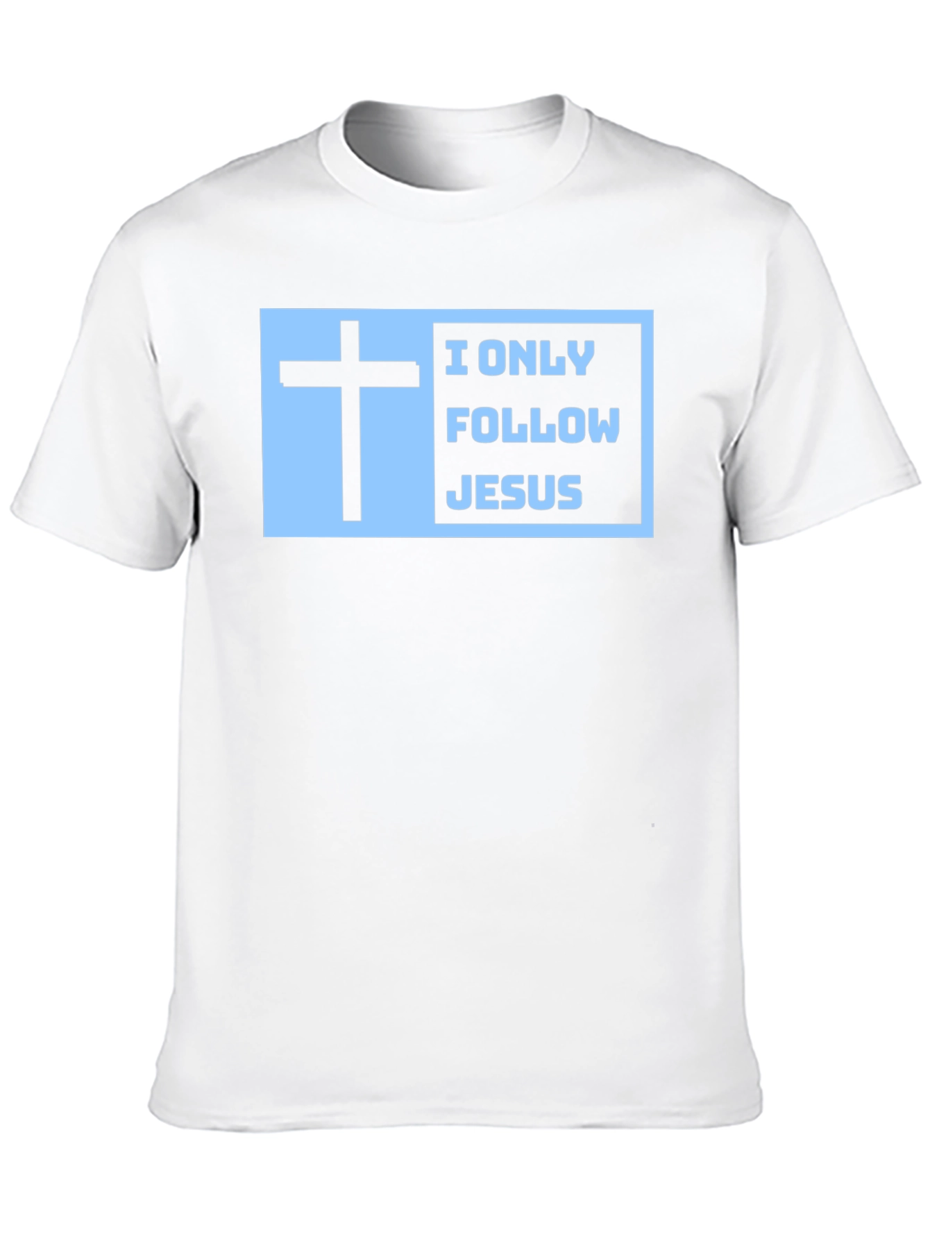 Black I Only Follow Jesus T-Shirt view 10
