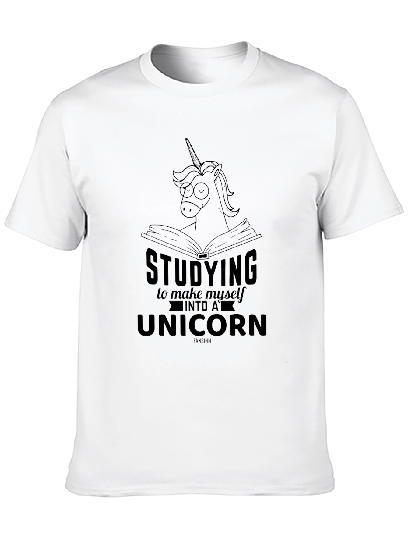 Black Studying to Be a Unicorn T-Shirt view 10