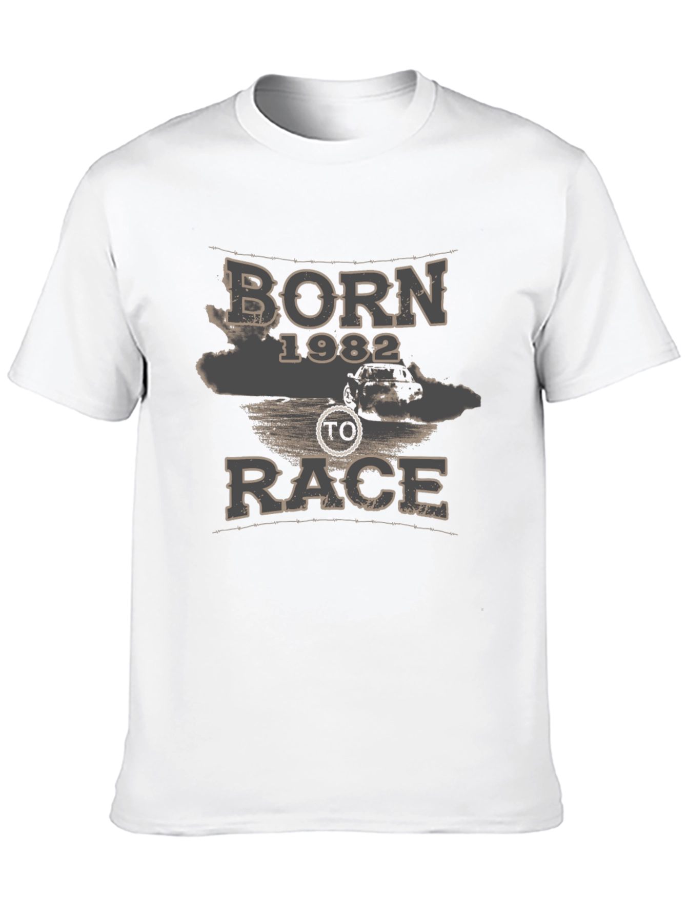 Black Born 1982 To Race Black Graphic Tee view 10
