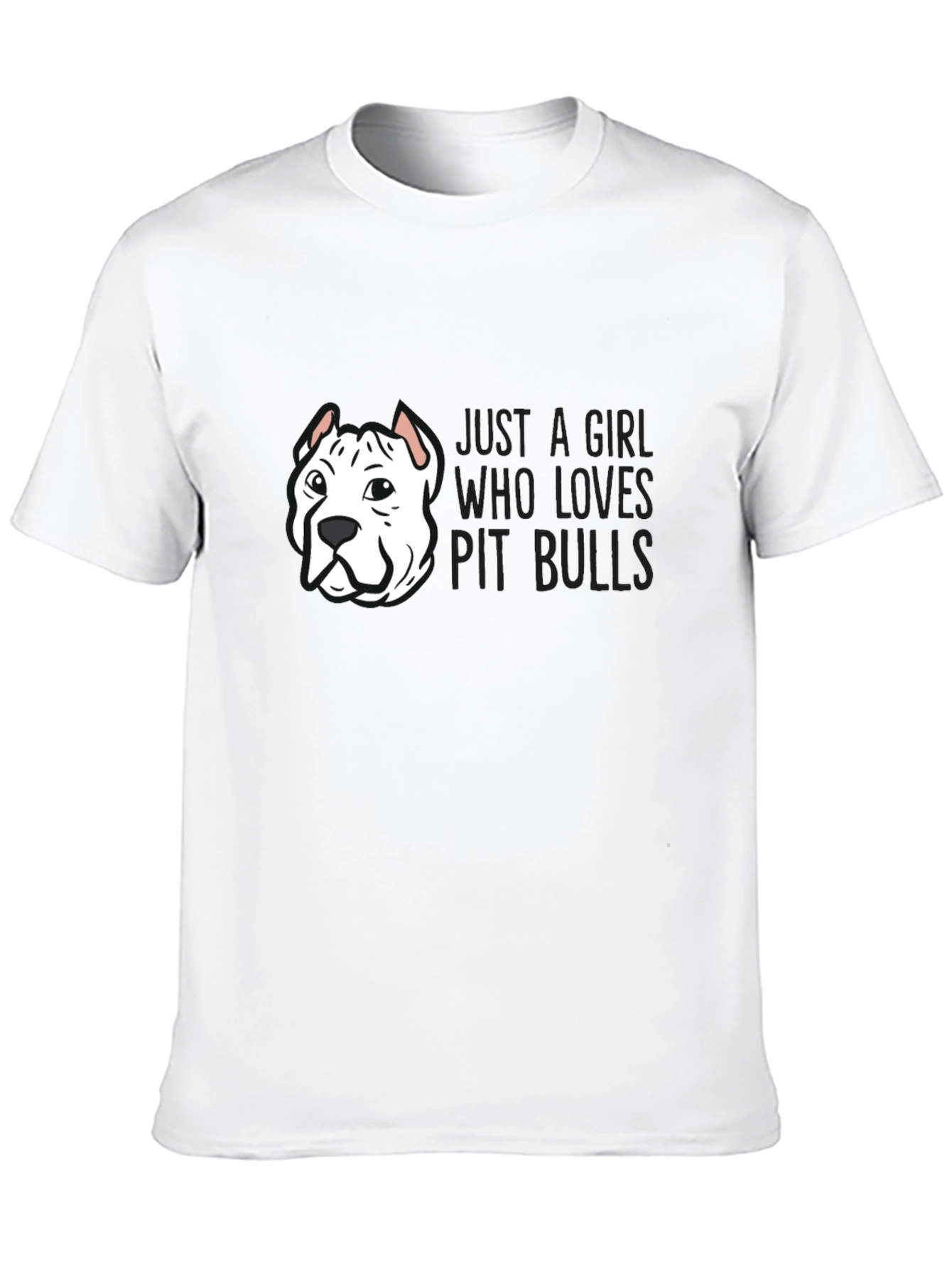 Black Just a Girl Who Loves Pit Bulls T-Shirt view 10