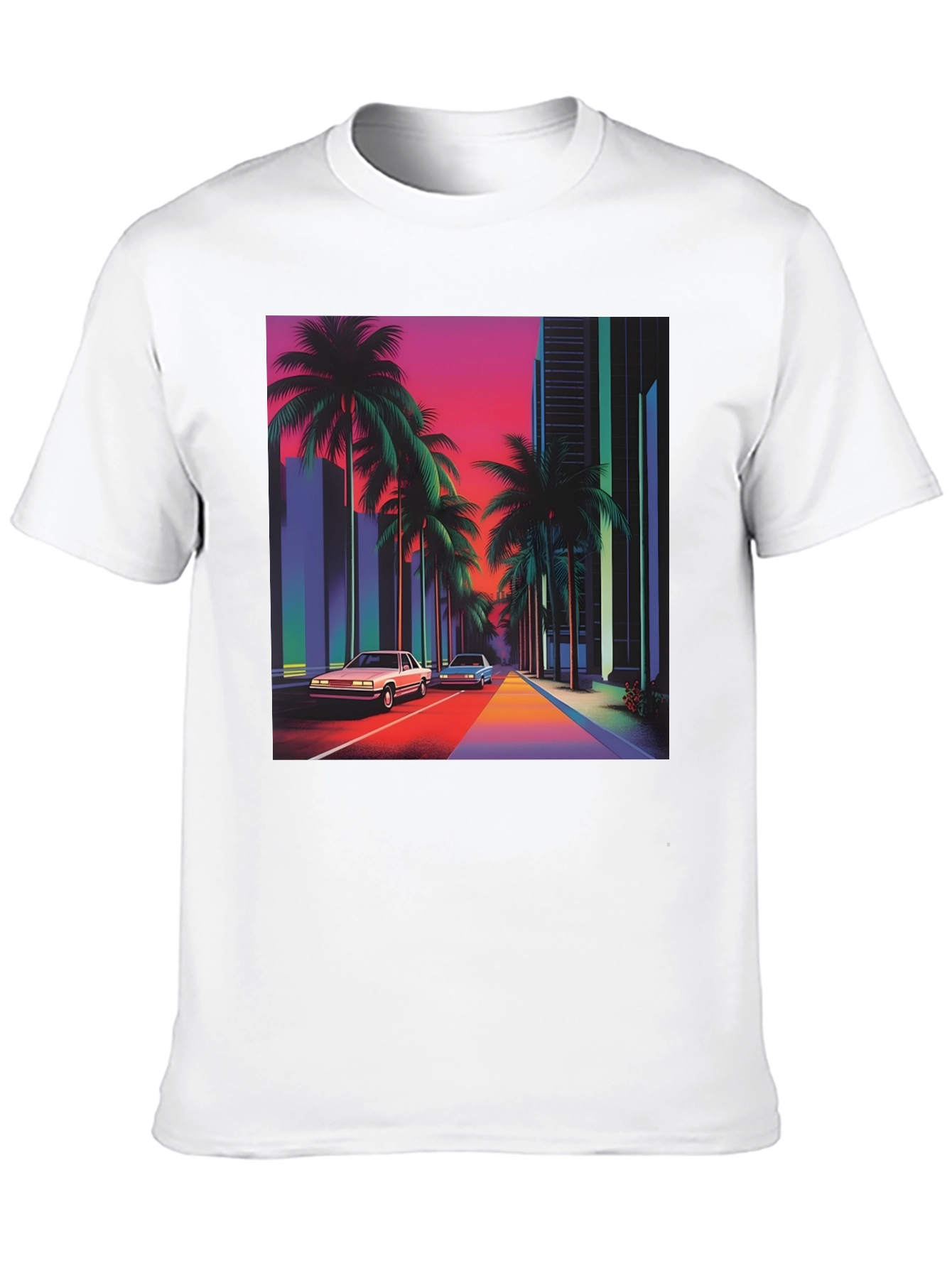 Black Retro 80s Synthwave T-Shirt view 10