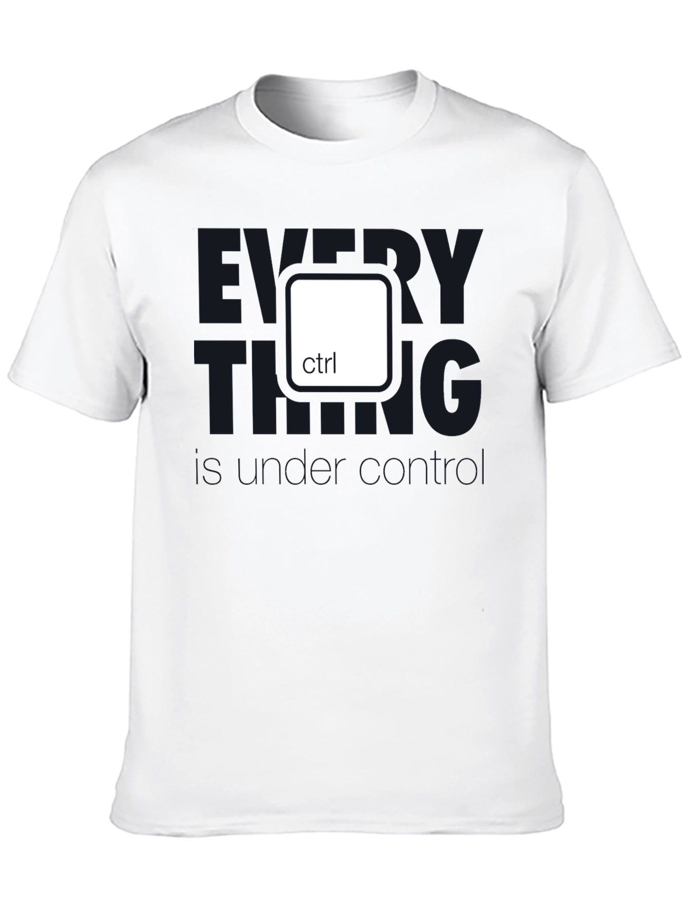Black Control Key T-Shirt - Everything Under Control view 10