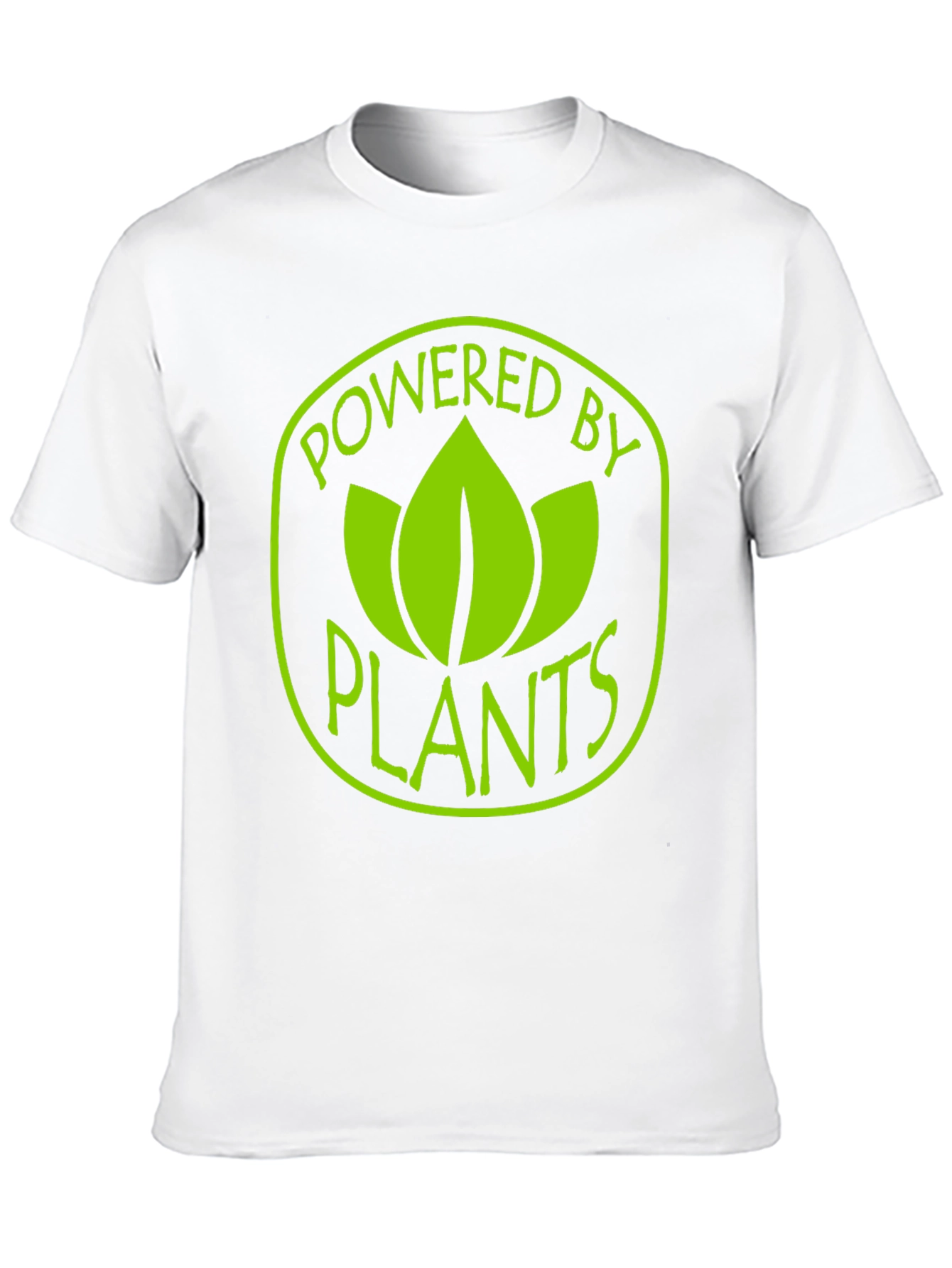 Black Powered By Plants T-Shirt - Vegan Lifestyle Tee view 10