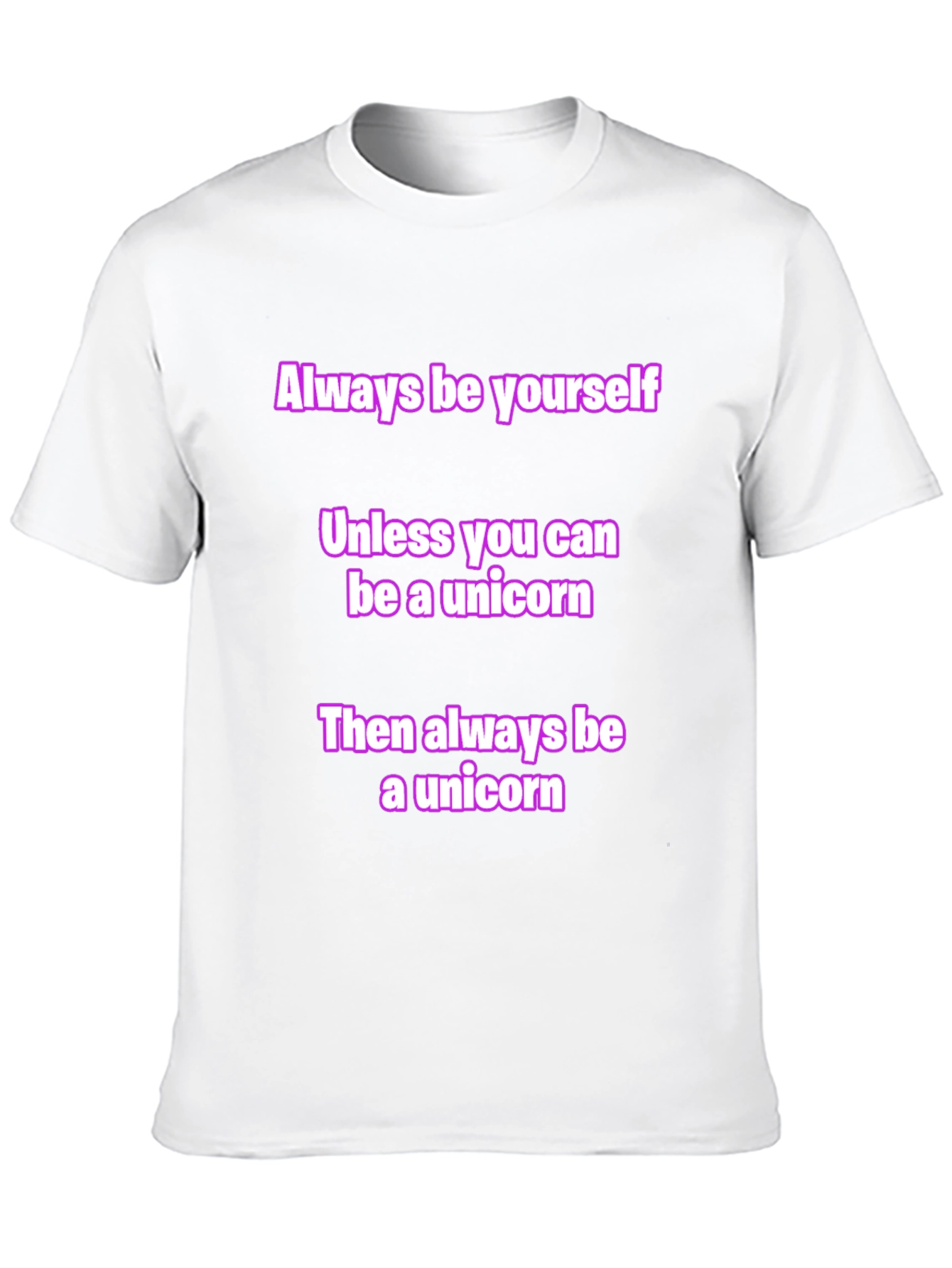 Black Unicorn Graphic Tee - Always Be Yourself T-Shirt view 10