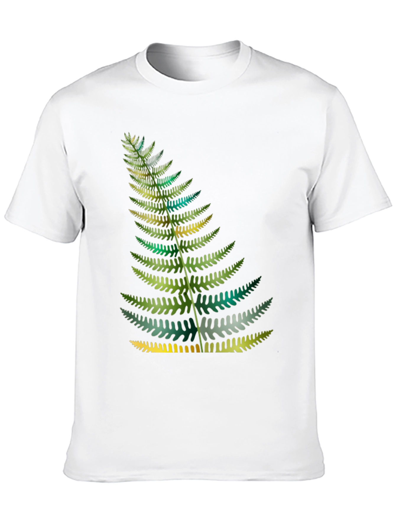 Black Fern Print Black T-Shirt view 10