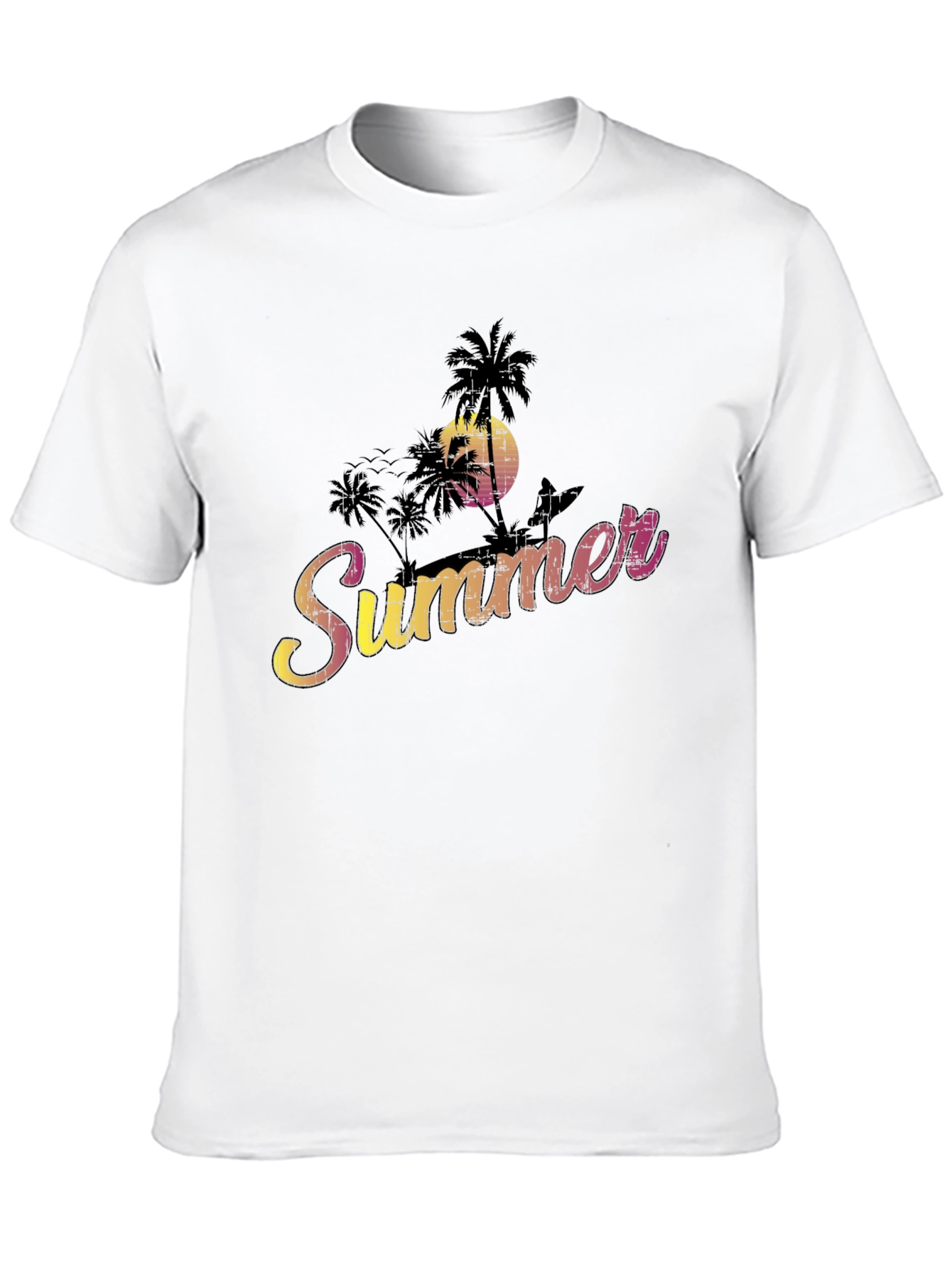 Black Summer Vibe Graphic Tee - Black Cotton Blend view 10
