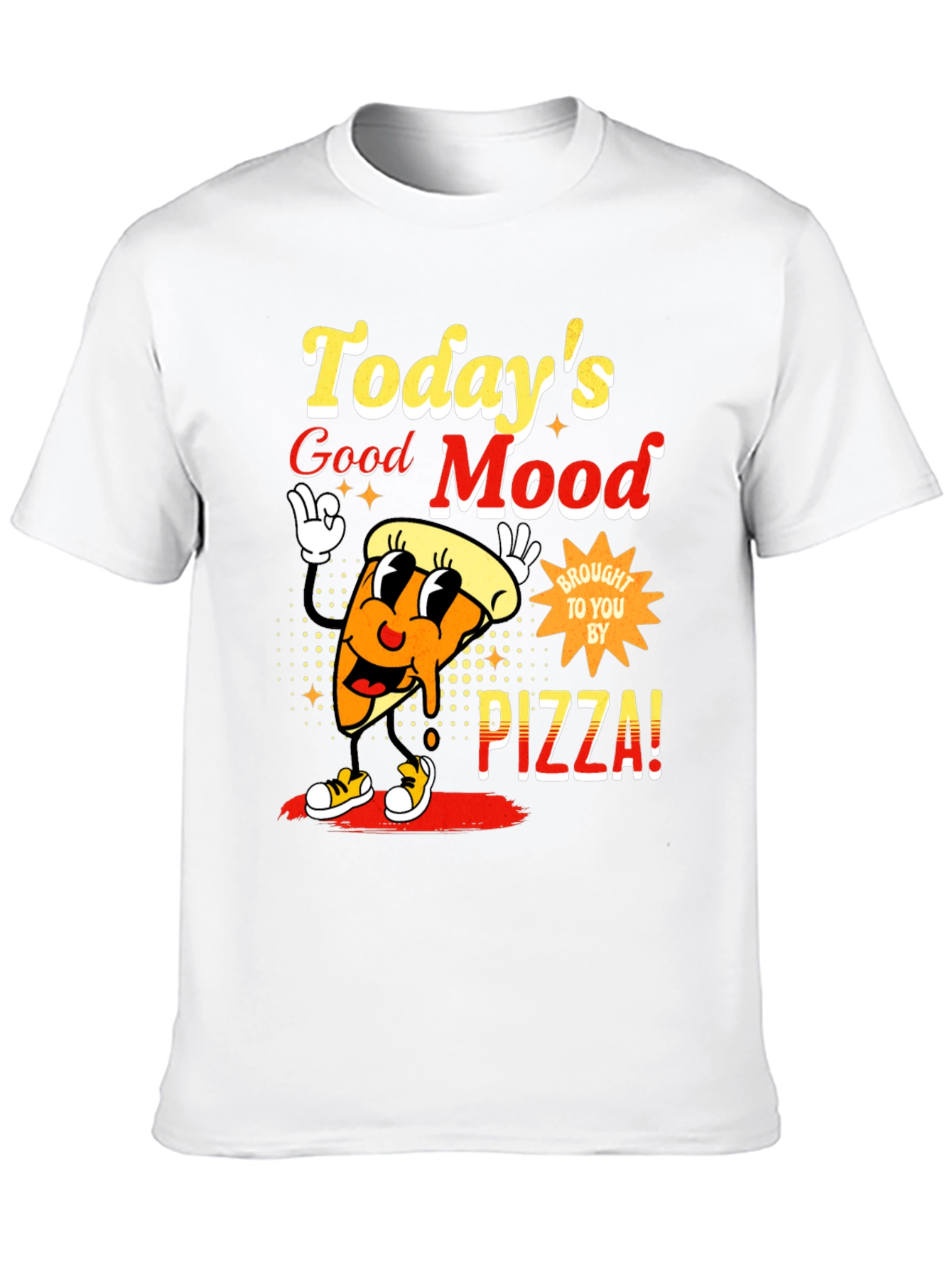 Black Today's Good Mood Pizza Graphic Tee view 10
