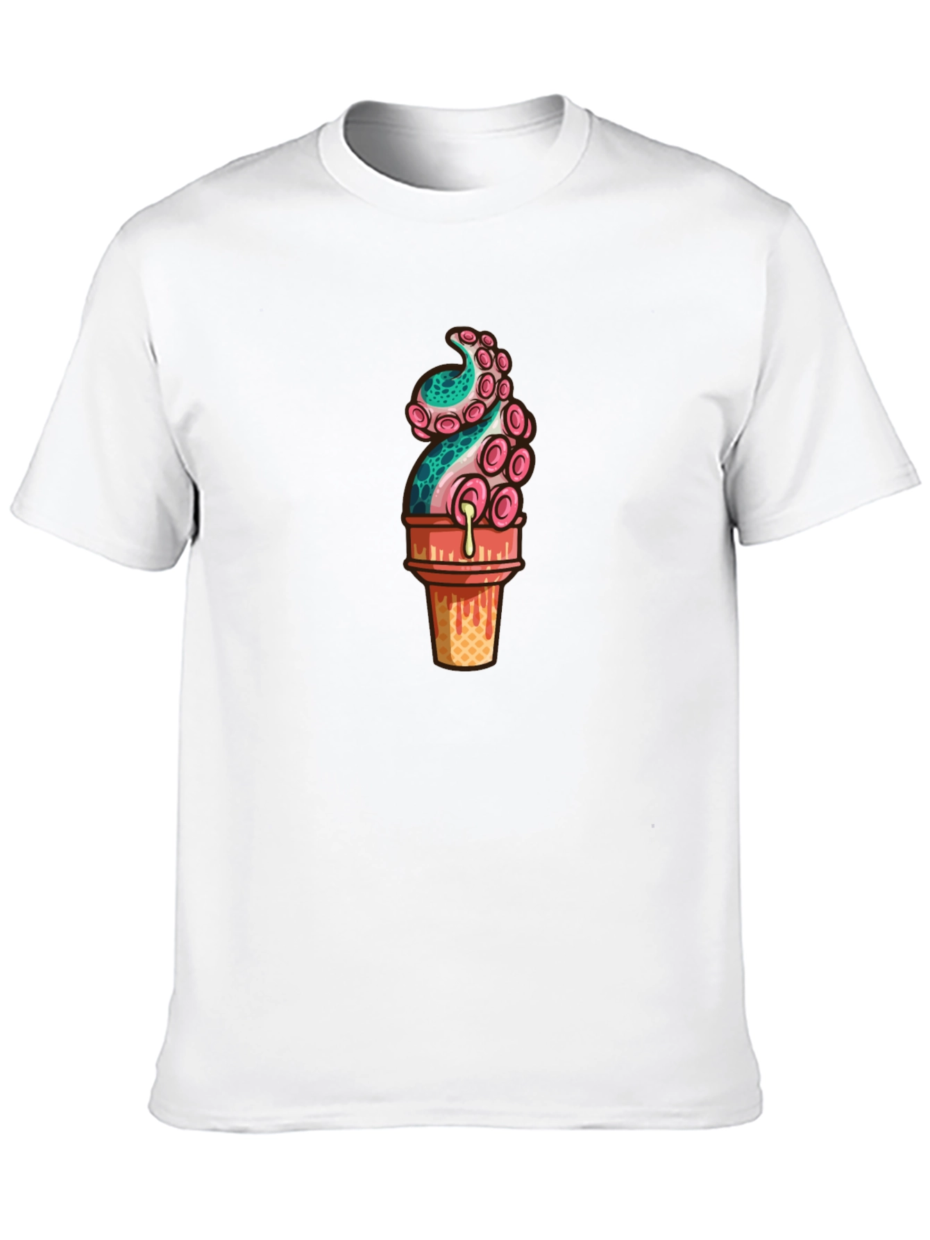 Black Octopus Ice Cream Graphic Tee view 10