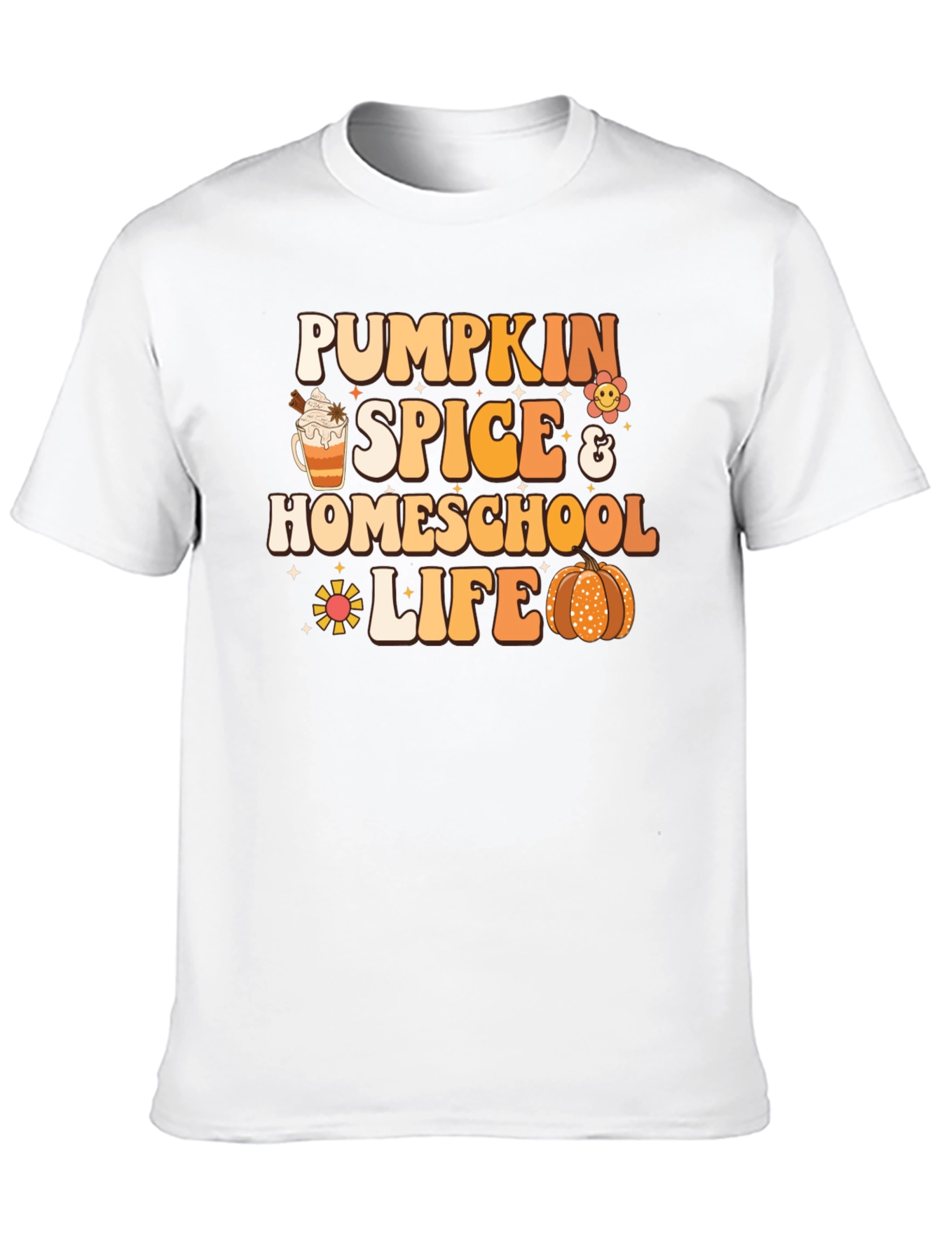 Pumpkin Spice Homeschool Life Black T-Shirt - 10