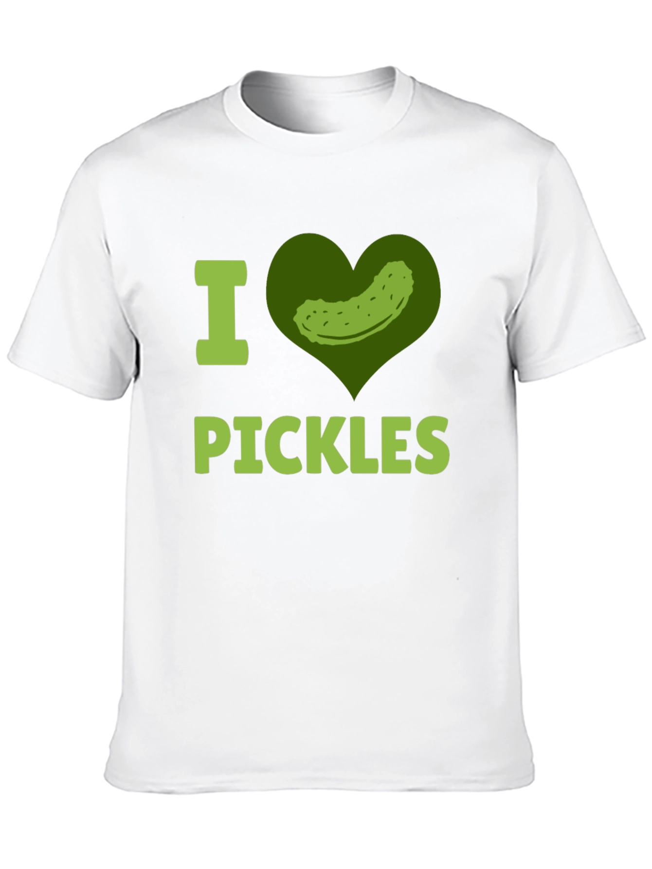 Black I Heart Pickles Funny T-Shirt  view 10