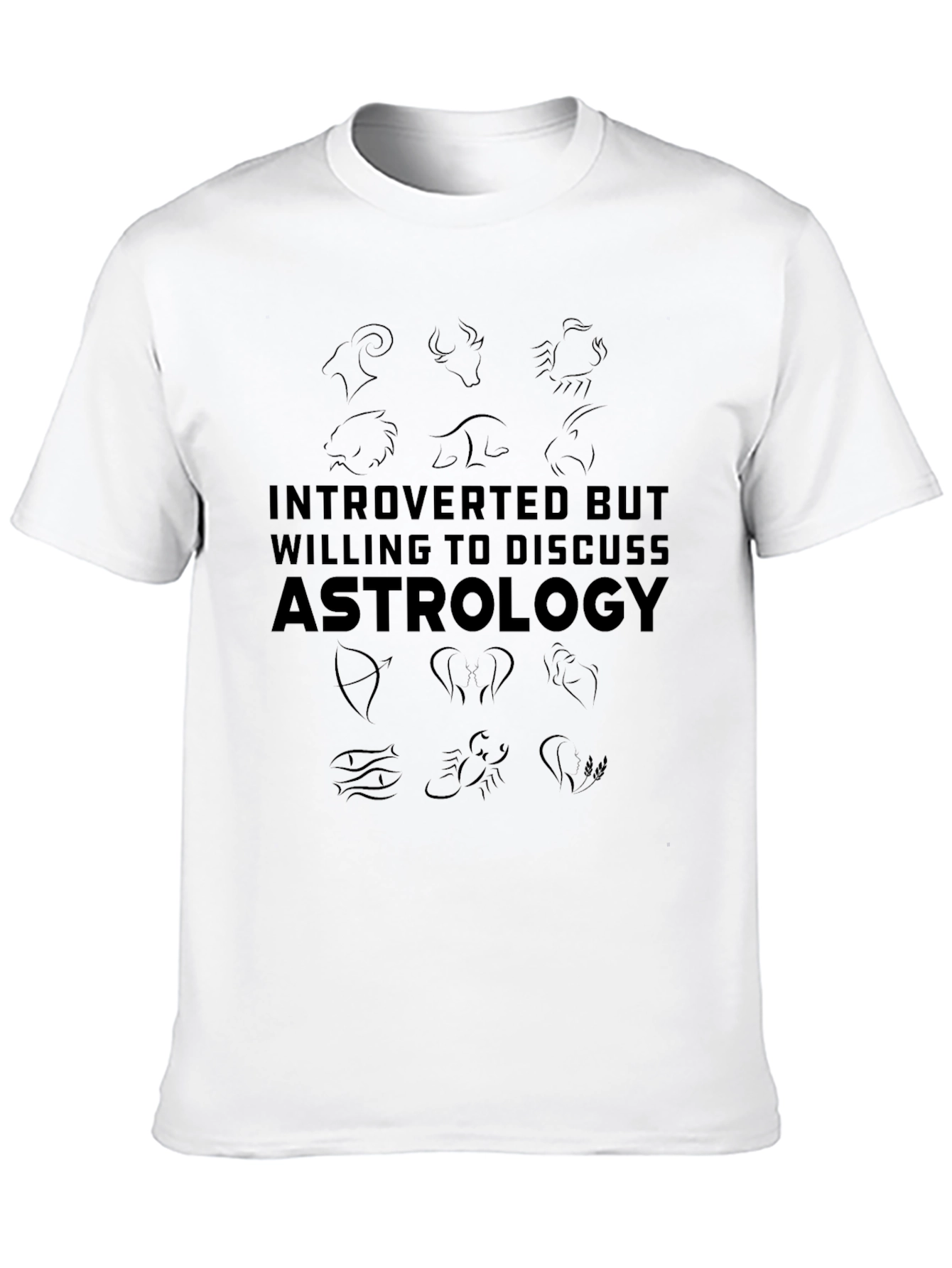 Black Introverted Astrology T-Shirt view 10