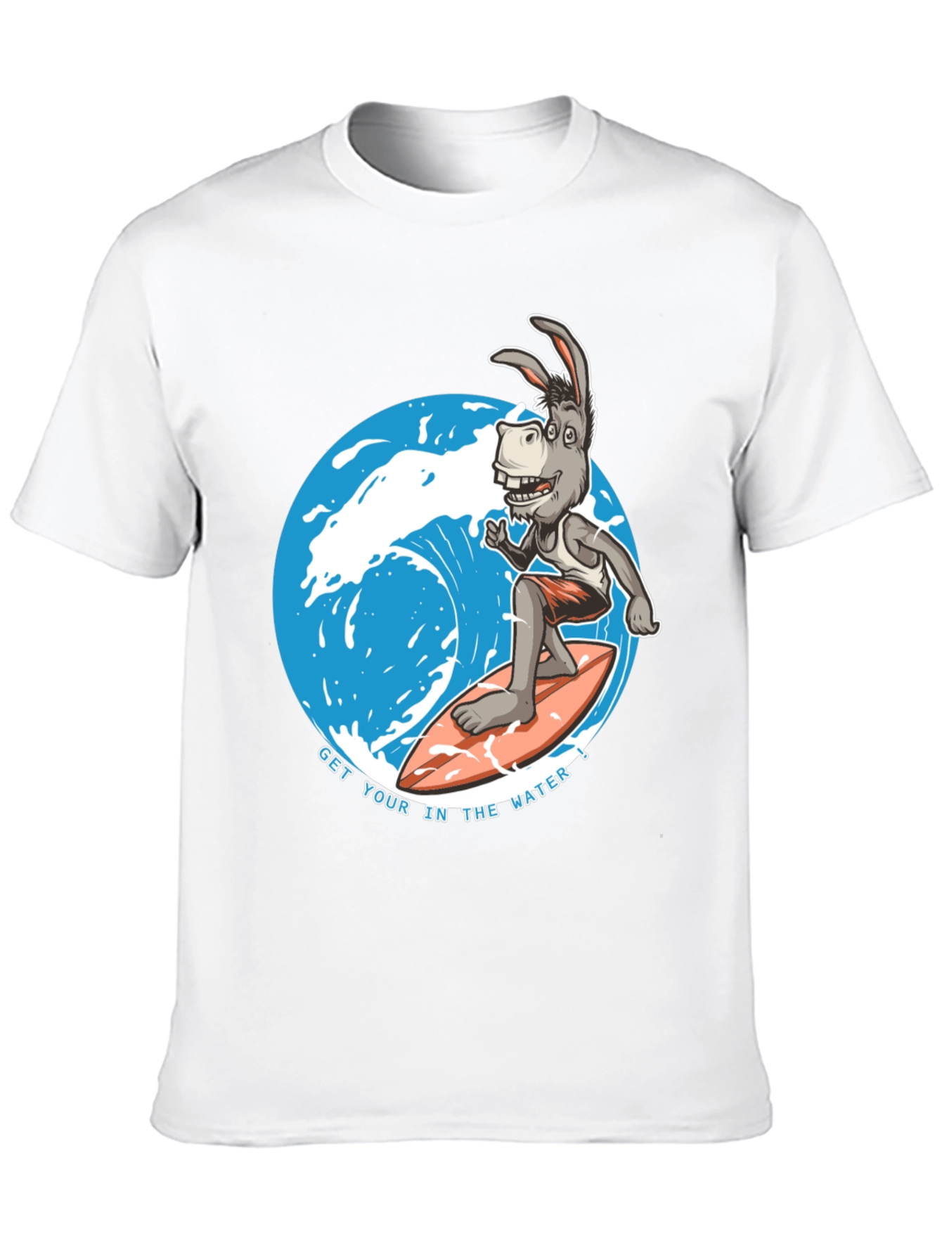 Black Surfing Donkey Graphic T-Shirt view 10
