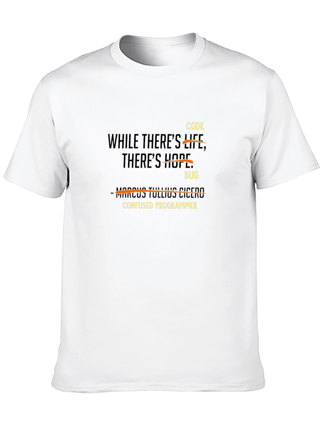 Black Confused Programmer Humor T-Shirt view 10