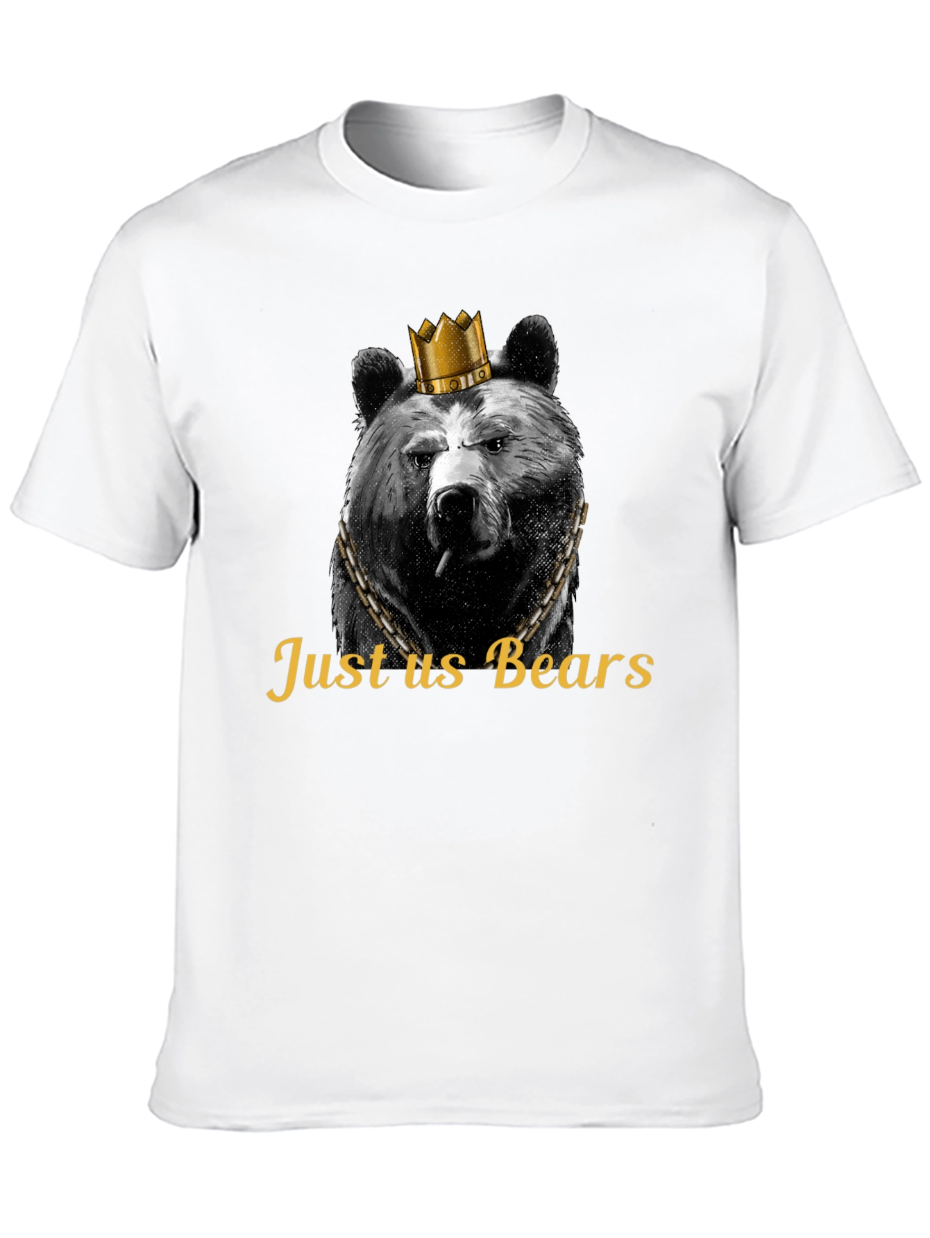 Black Just Us Bears Graphic Tee - King Bear T-Shirt view 10