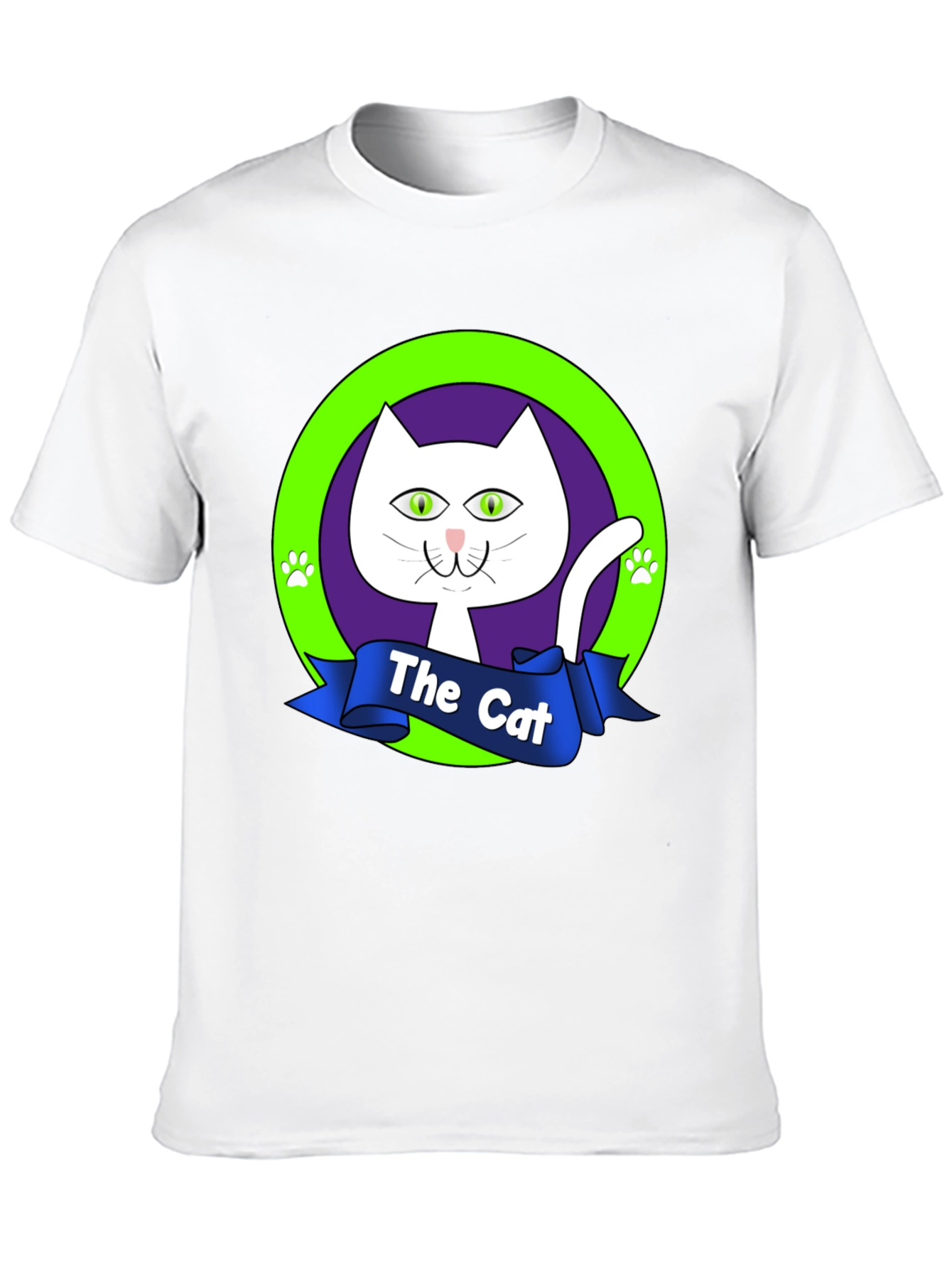 Black The Cat Graphic Tee - Purrfectly Stylish Black T-Shirt view 10