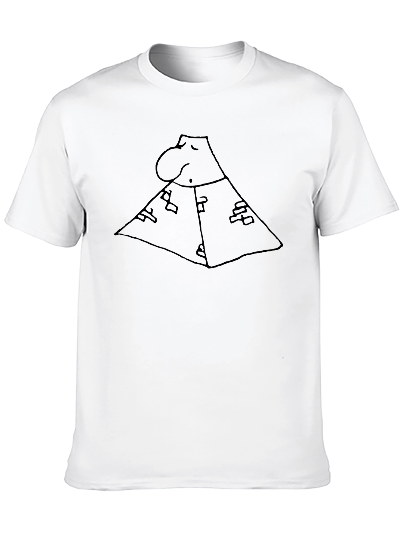 Black Unique Graphic Tee - Pyramid Head Cartoon view 10