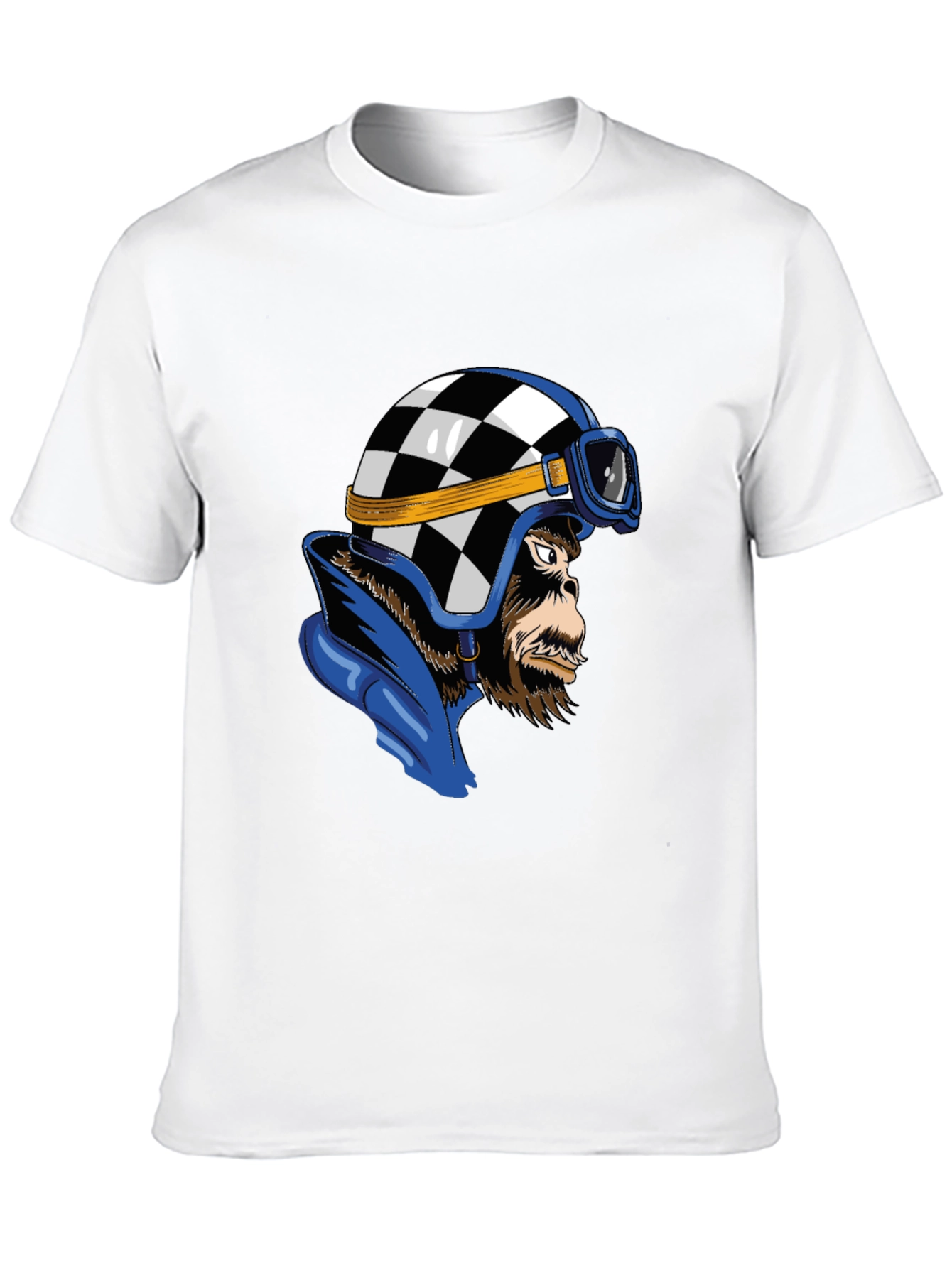 Black Retro Racer Gorilla Graphic T-Shirt view 10