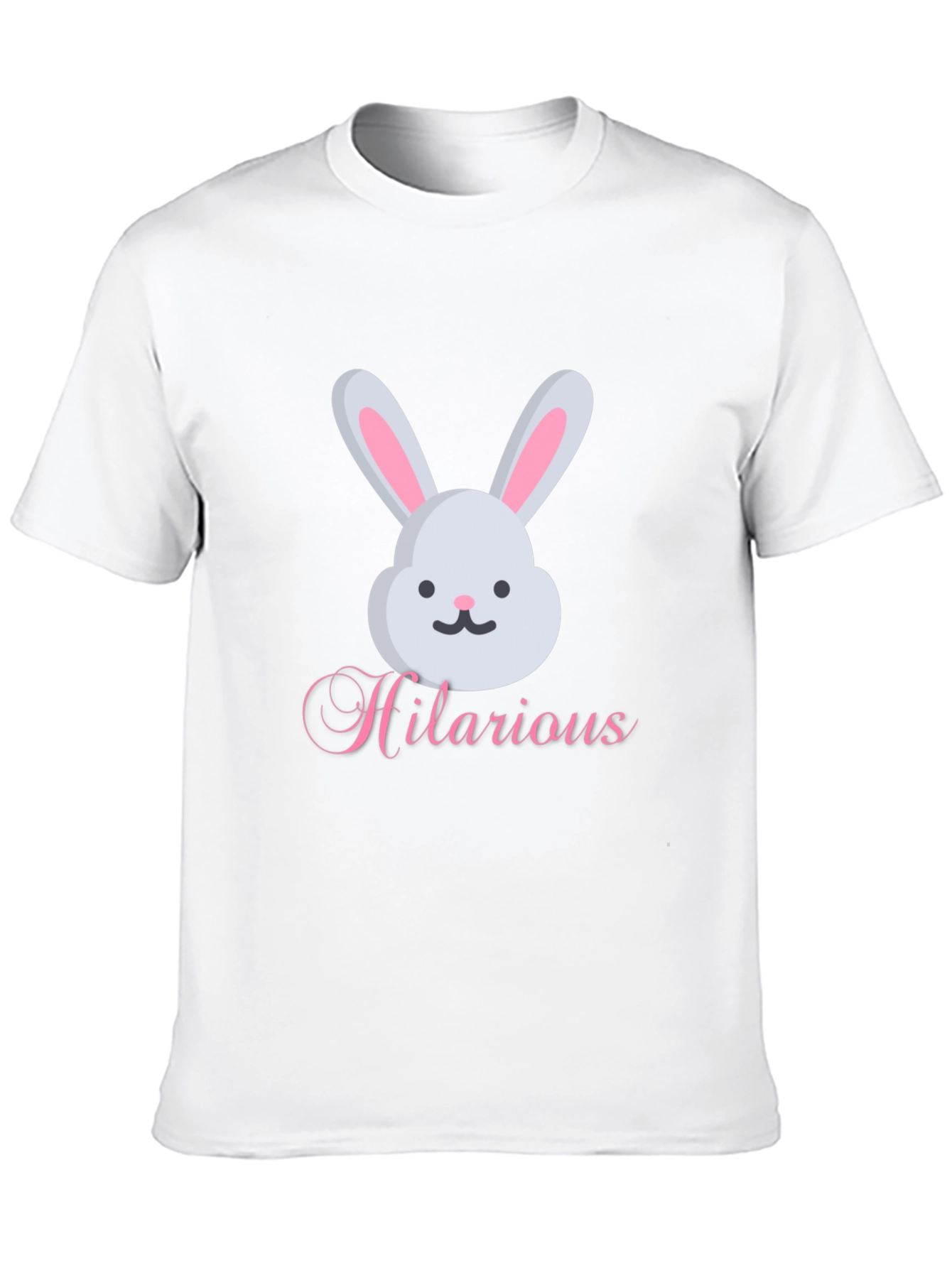 Black Hilarious Bunny Graphic Tee - Soft Cotton Blend view 10