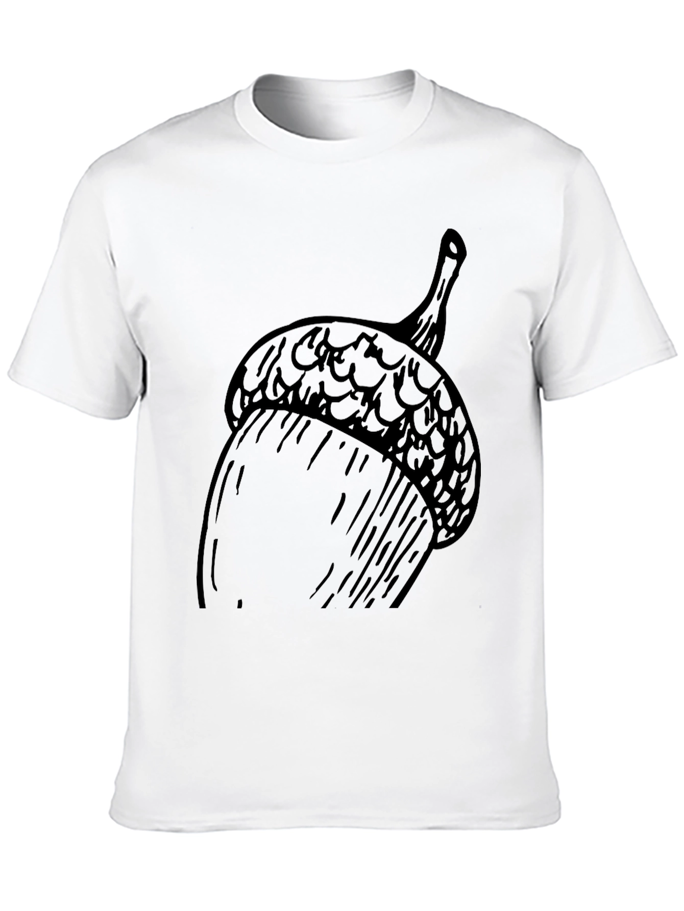 Black Acorn Graphic Tee - Nature Inspired Unisex T-Shirt view 10