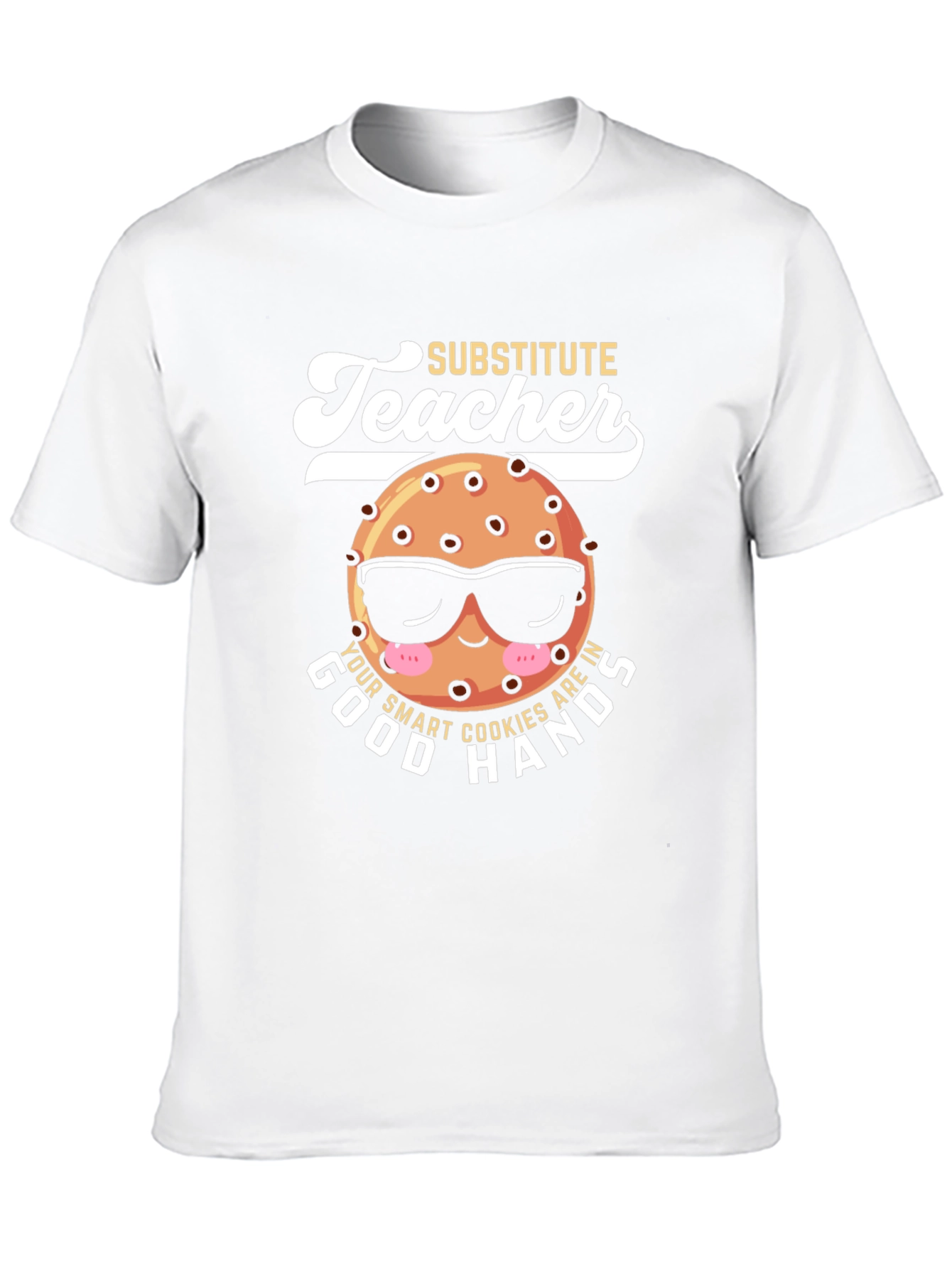 Black Substitute Teacher Cookie T-Shirt Funny Tee view 10