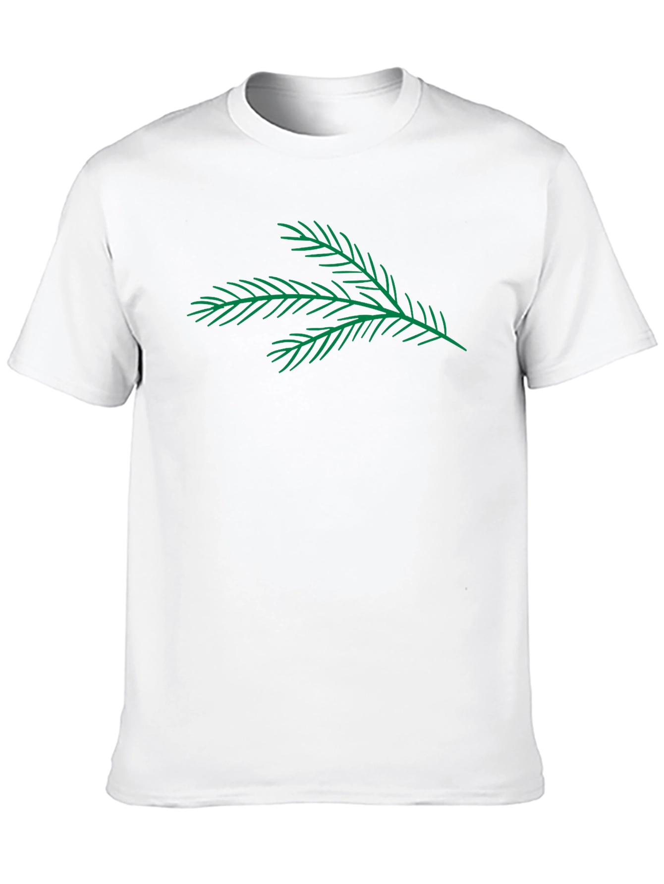 Black Evergreen Branch Graphic Tee - Modern Casual Style view 10