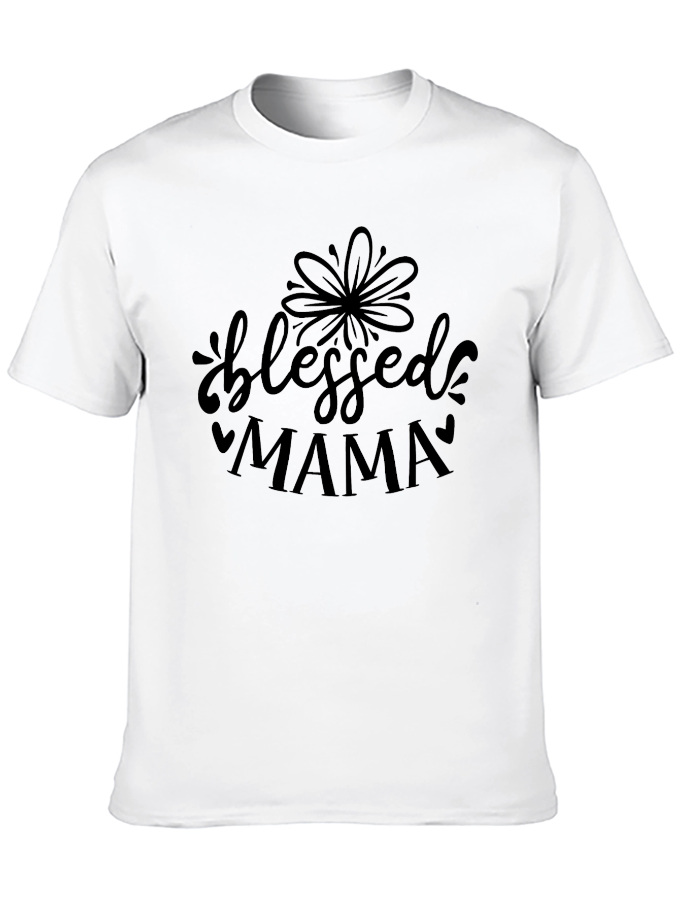 Black Blessed Mama Black Graphic Tee view 10