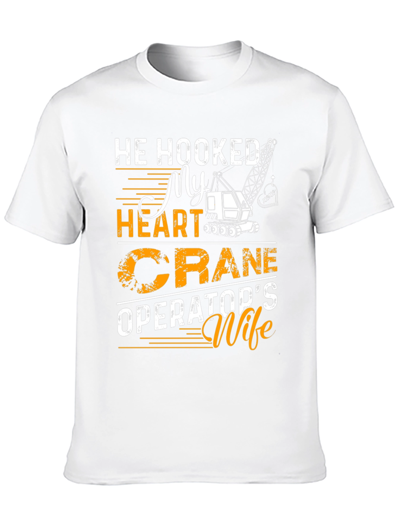Black Crane Operator's Wife T-Shirt, He Hooked My Heart view 10