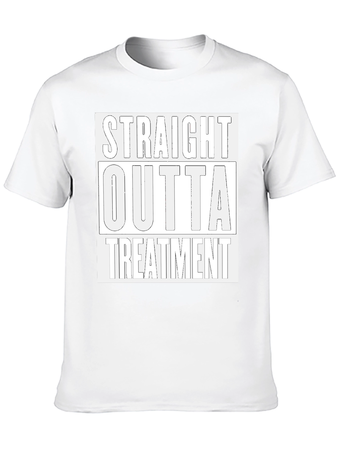 Black Straight Outta Treatment Graphic T-Shirt view 10