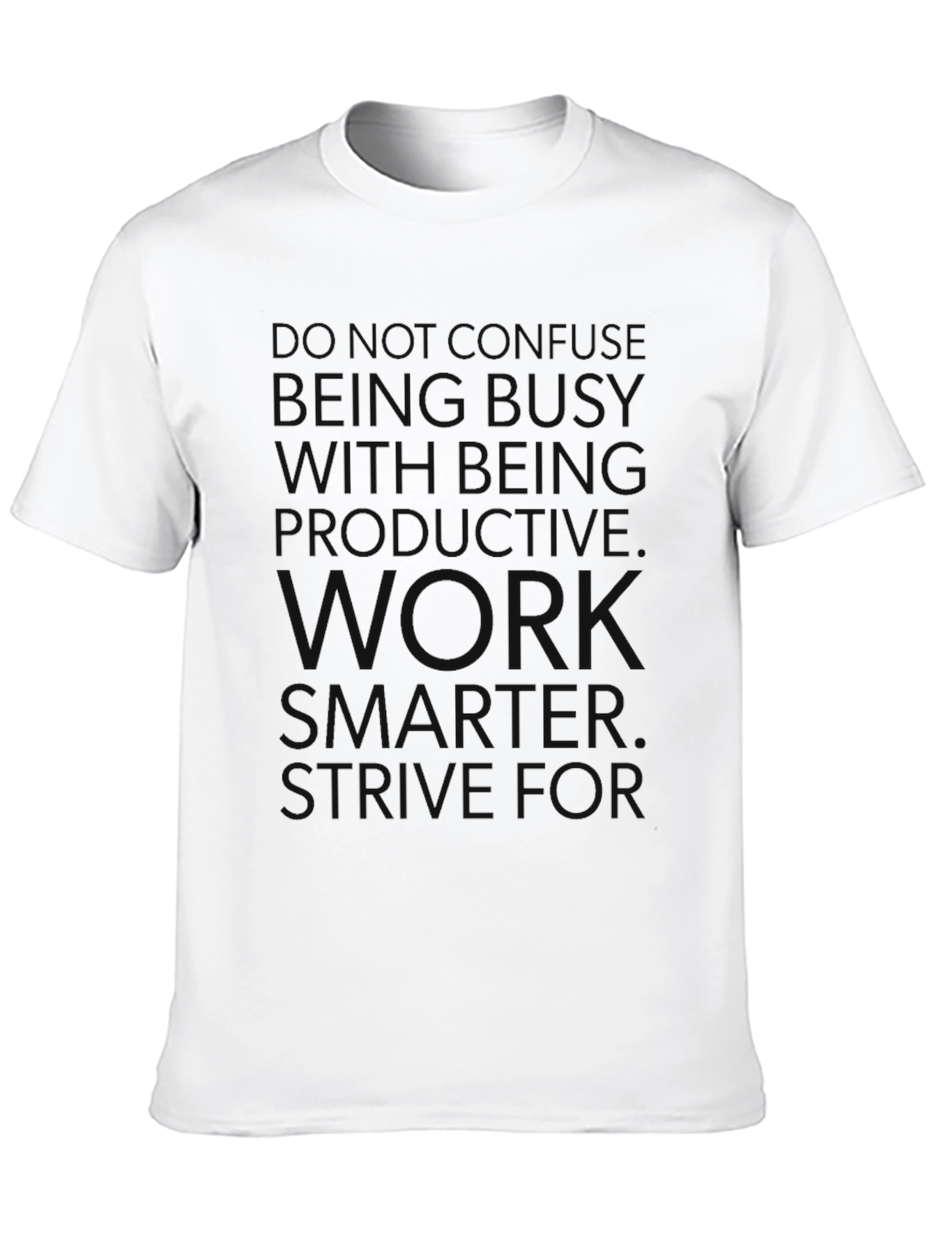 Black Work Smarter T-Shirt - Motivational Quote Tee view 10
