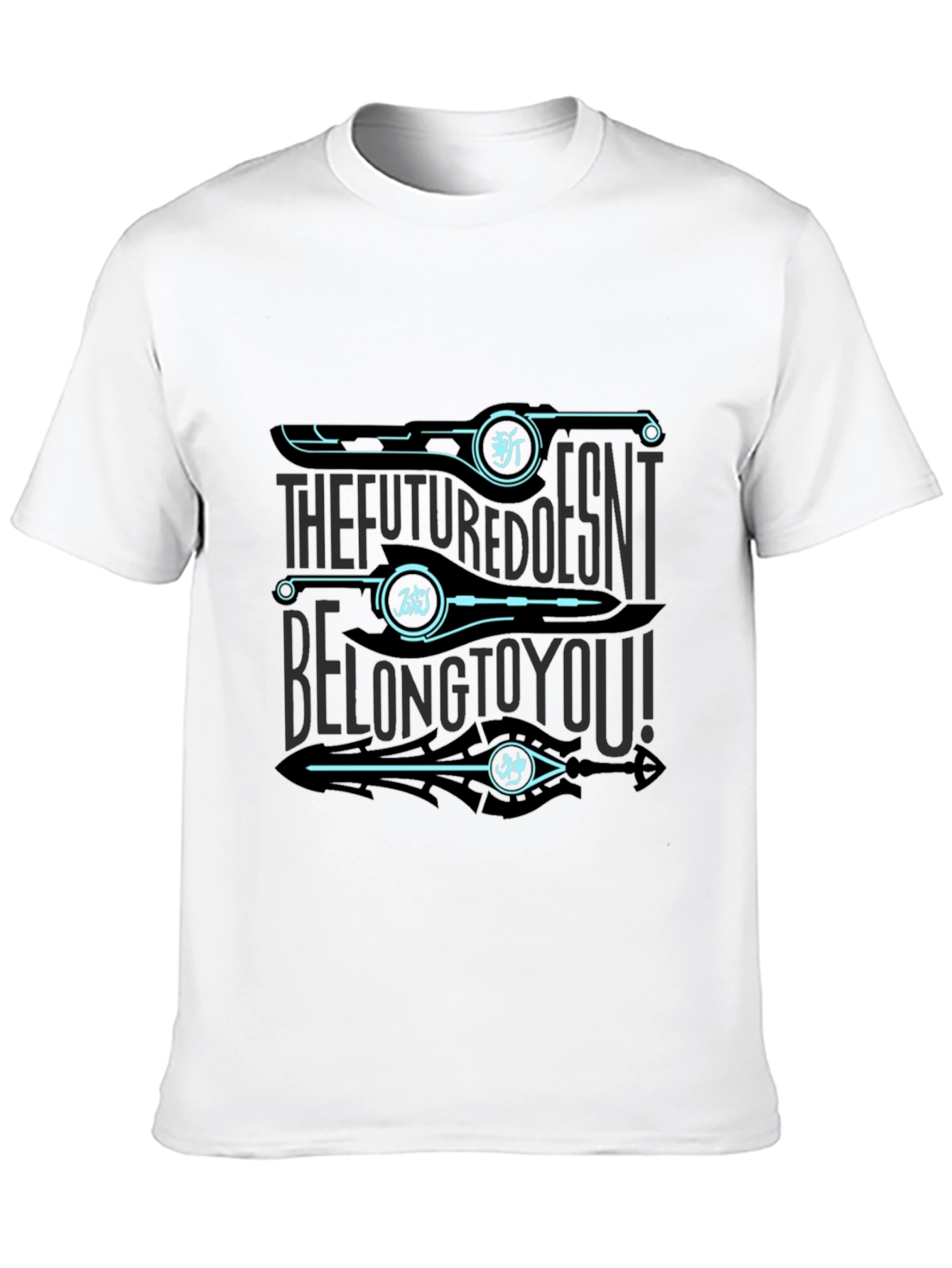 Black The Future Doesn't Belong to You Black Graphic Tee view 10