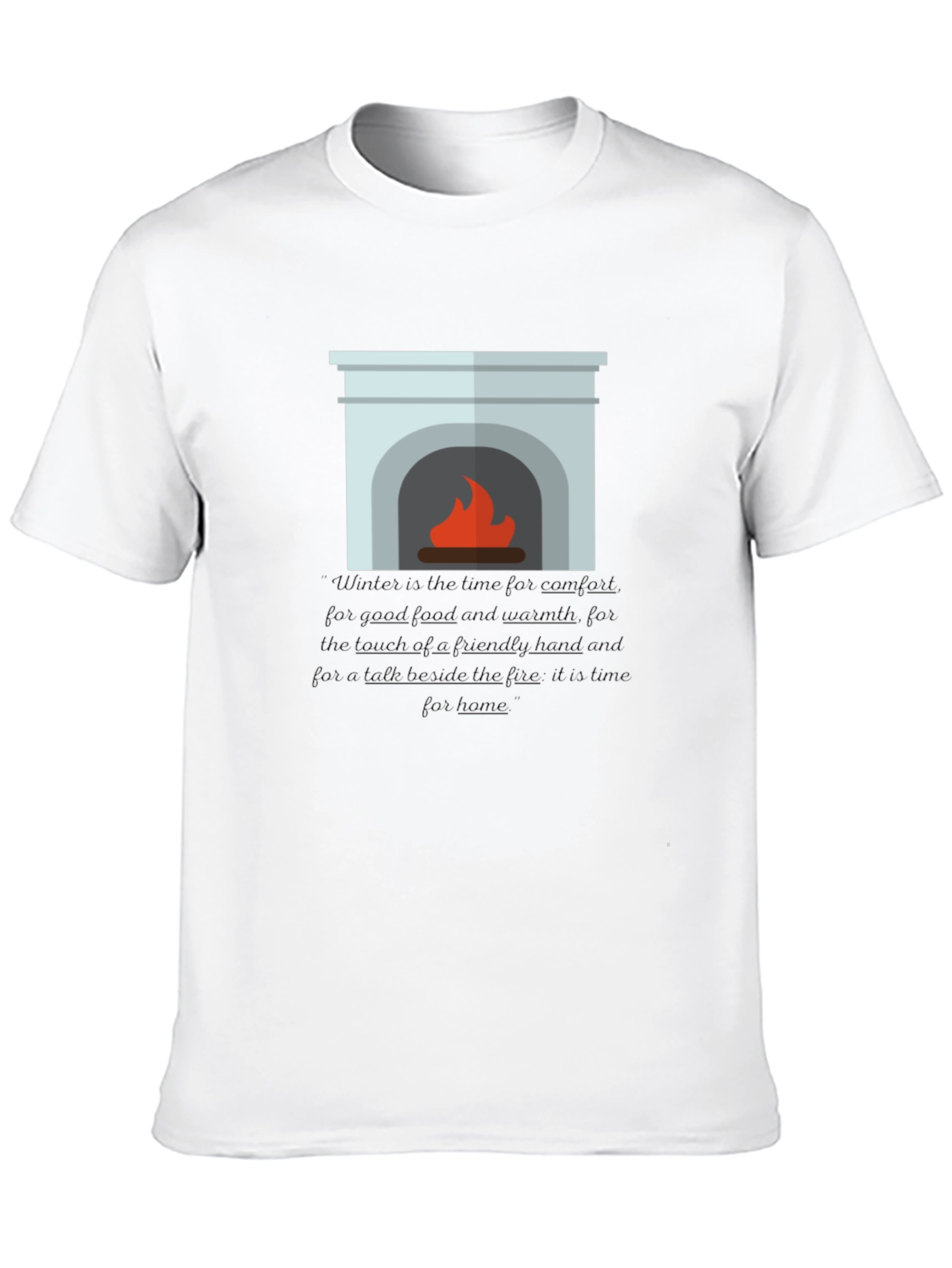 Black Cozy Fireplace Graphic Tee - Comfort & Style view 10