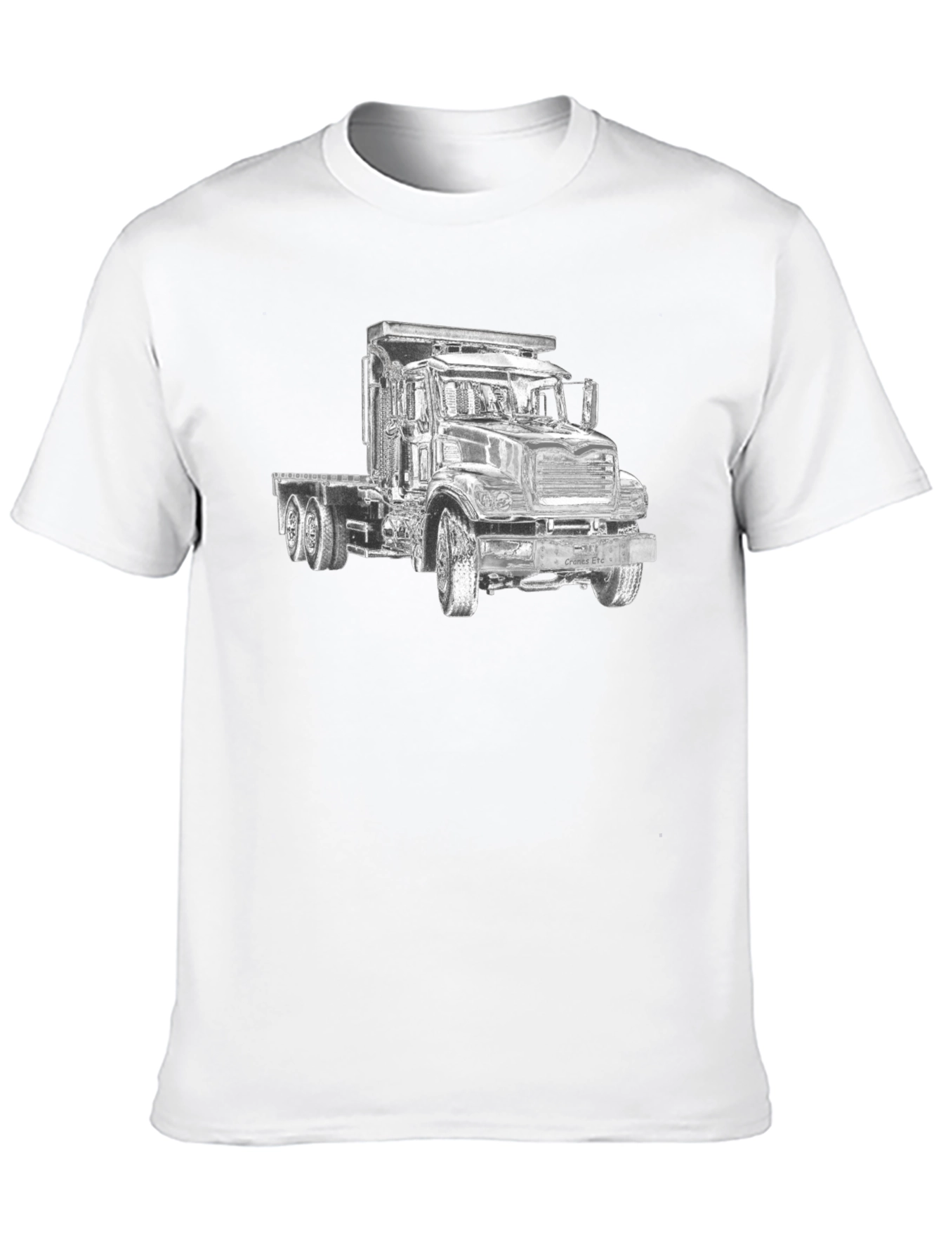 Black Truck Graphic Tee - Bold Black Cotton Blend Shirt view 10