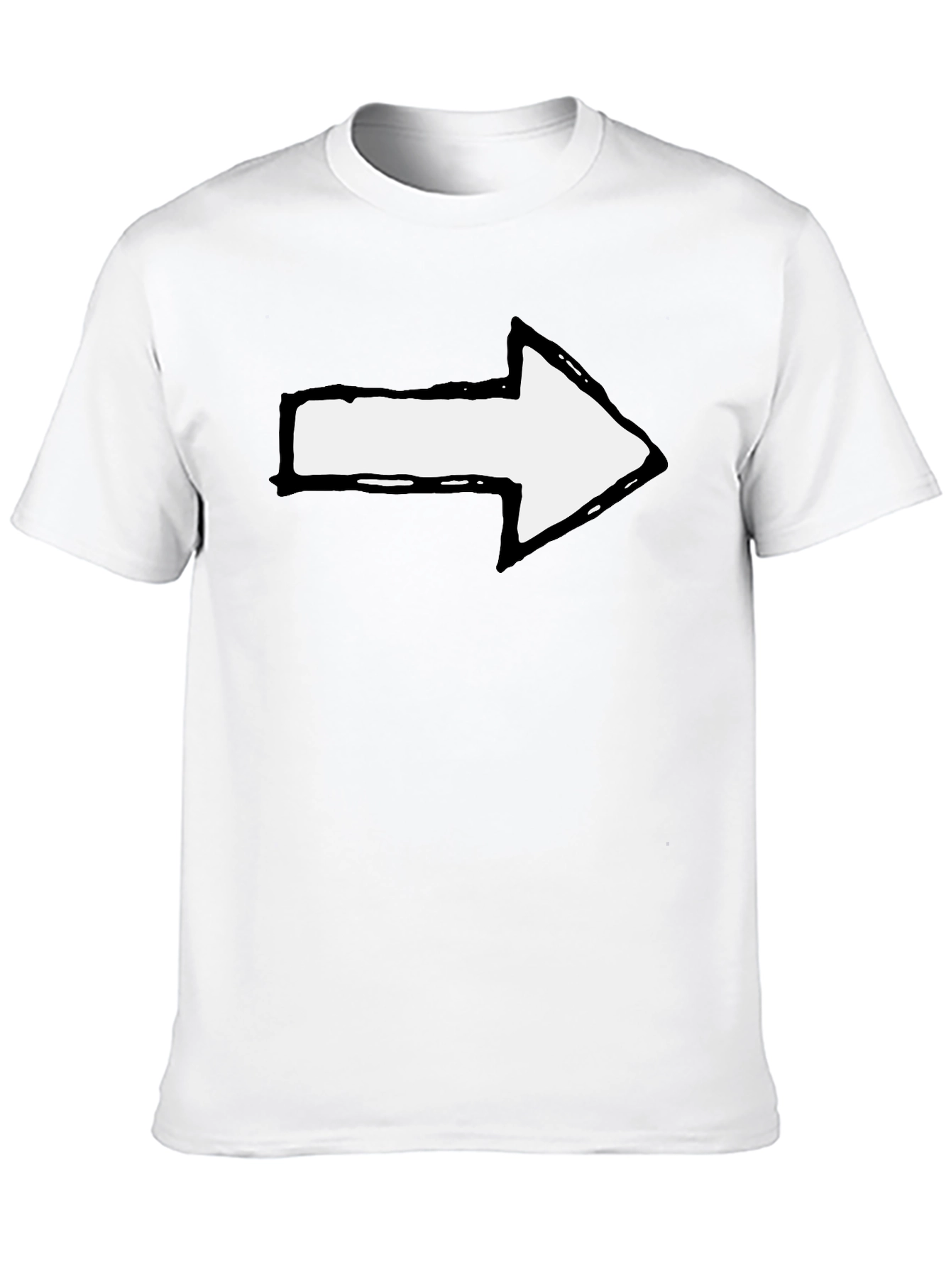 Black Arrow Graphic Tee - Simple Statement Shirt view 10