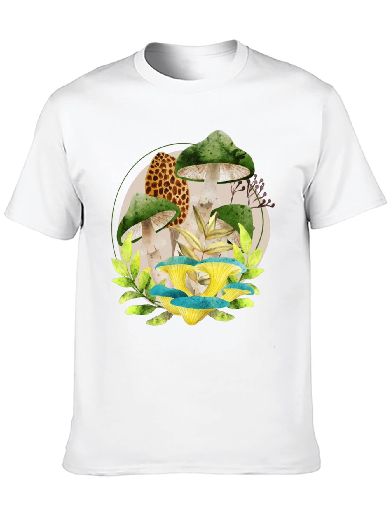 Black Mushroom Graphic Tee - Unique Nature Design view 10