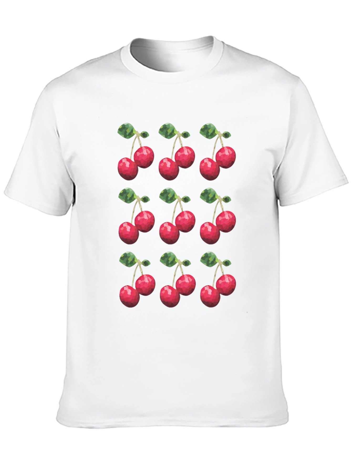 Black Cherry Print Black T-Shirt view 10