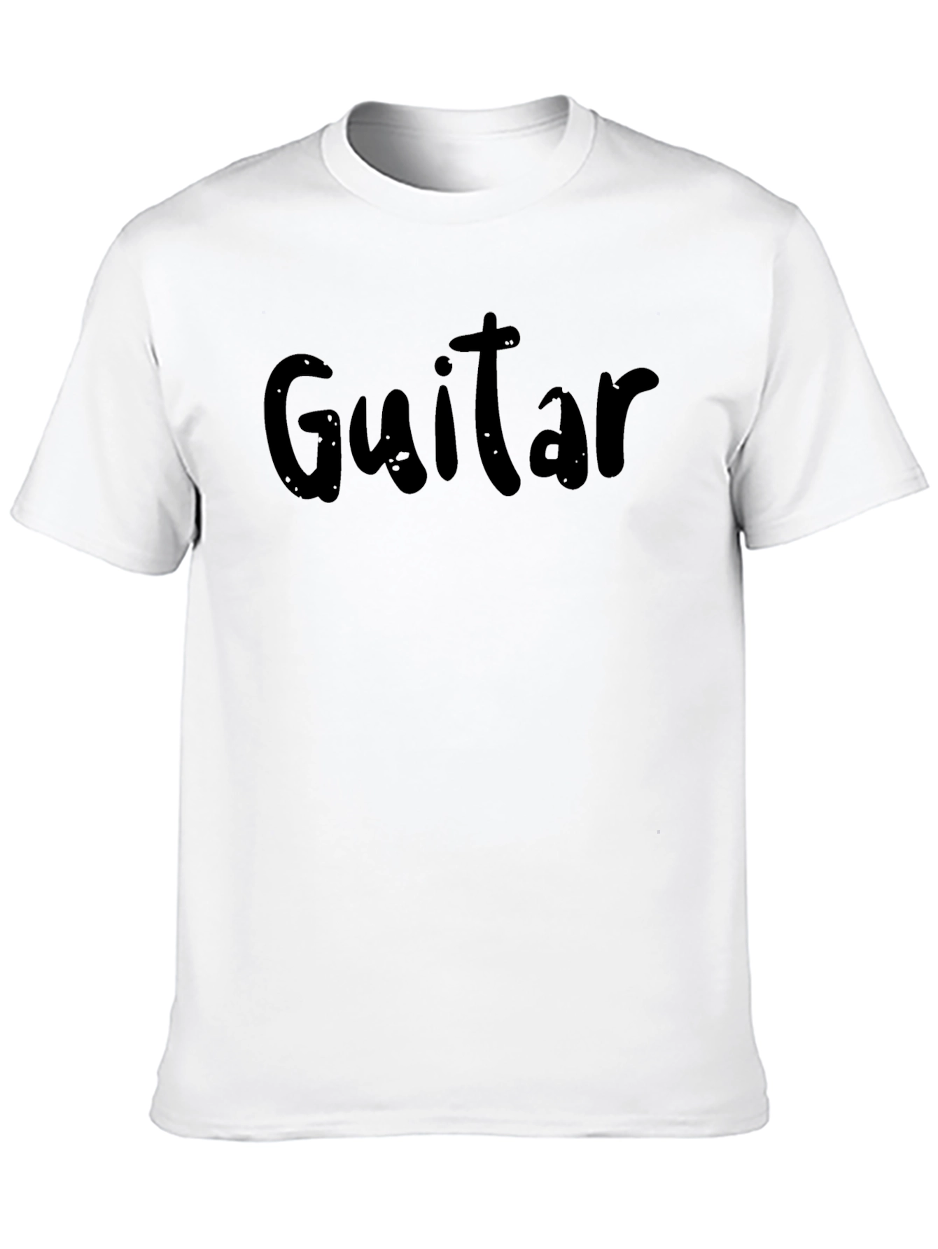 Black Guitar T-Shirt - Classic Black Tee view 10