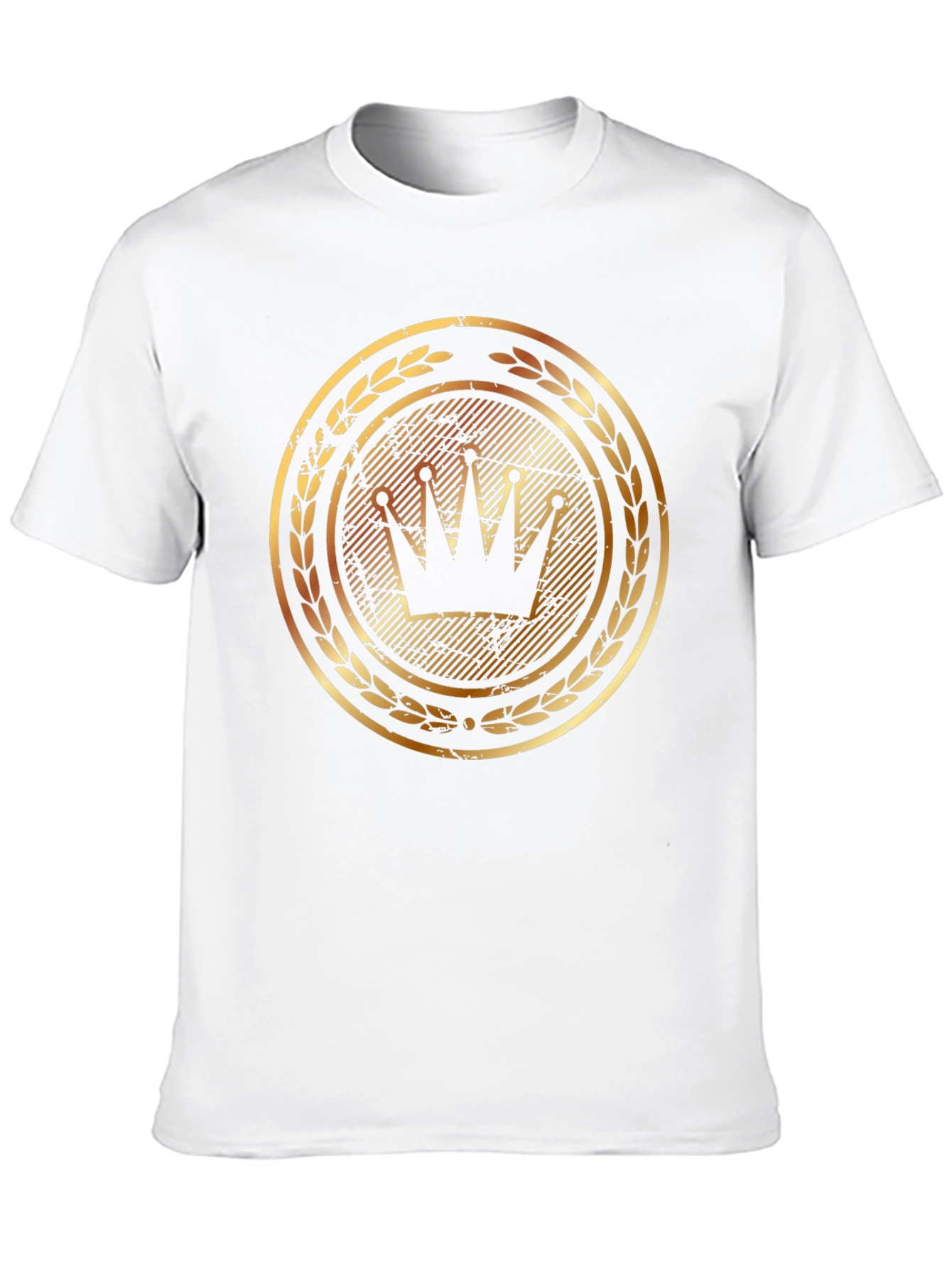 Black Golden Crown Graphic Tee - Stylish Men's Black T-Shirt view 10