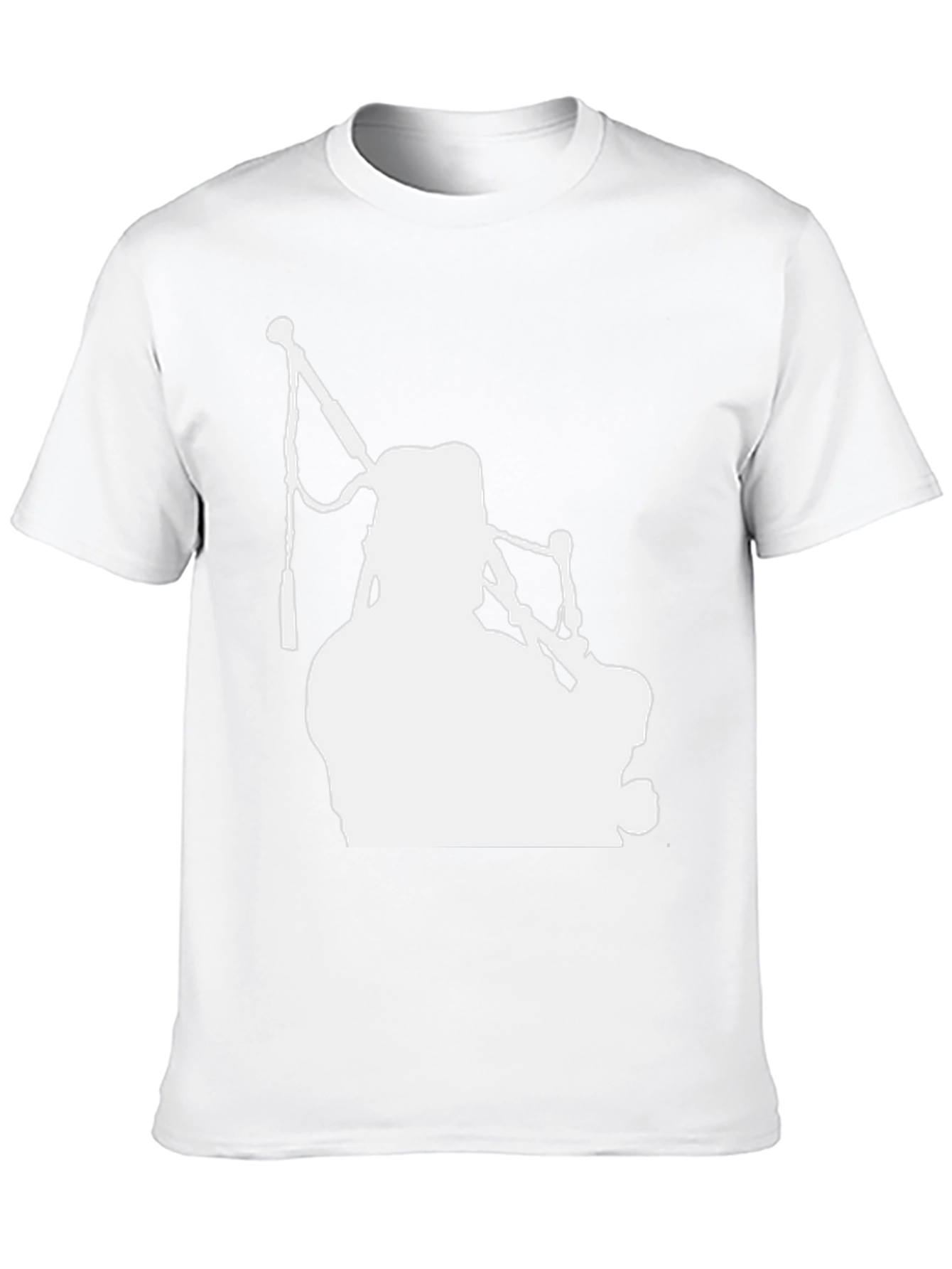Black Bagpipe Silhouette T-Shirt - Black view 10
